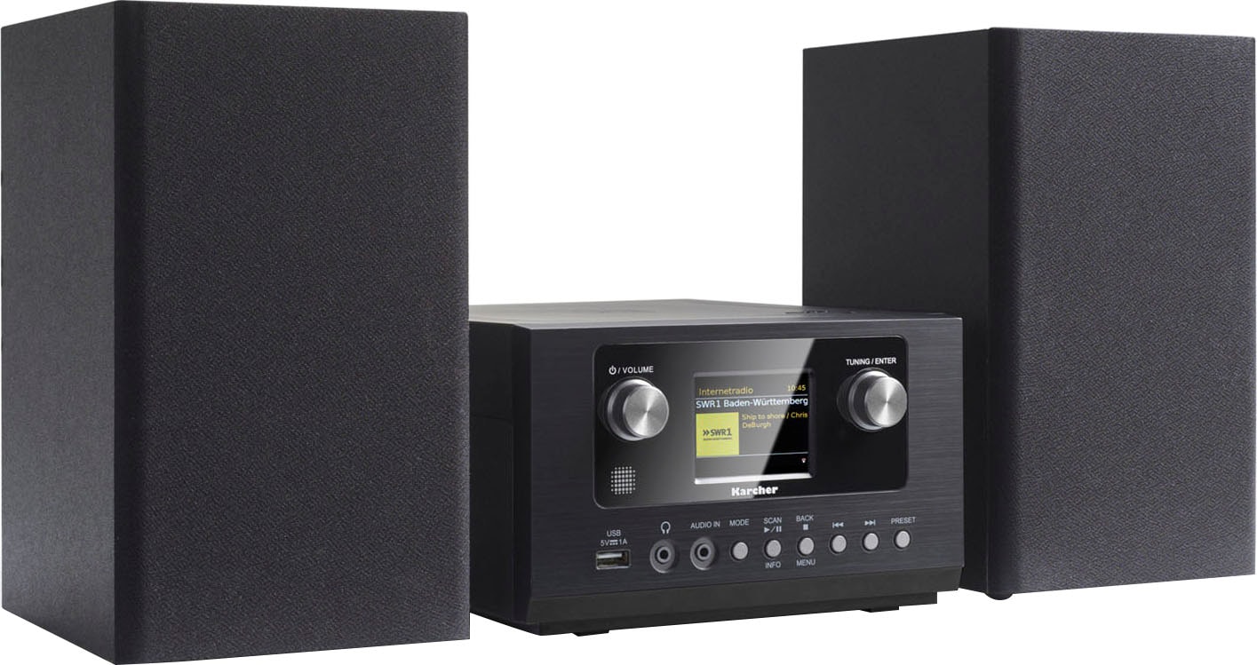 Stereoanlage Garantie RDS (DAB+)- ➥ W) mit Karcher 6490DI«, (Bluetooth-WLAN | 3 Digitalradio XXL UNIVERSAL 10 Internetradio-FM-Tuner »MC RDS-UKW mit Jahre