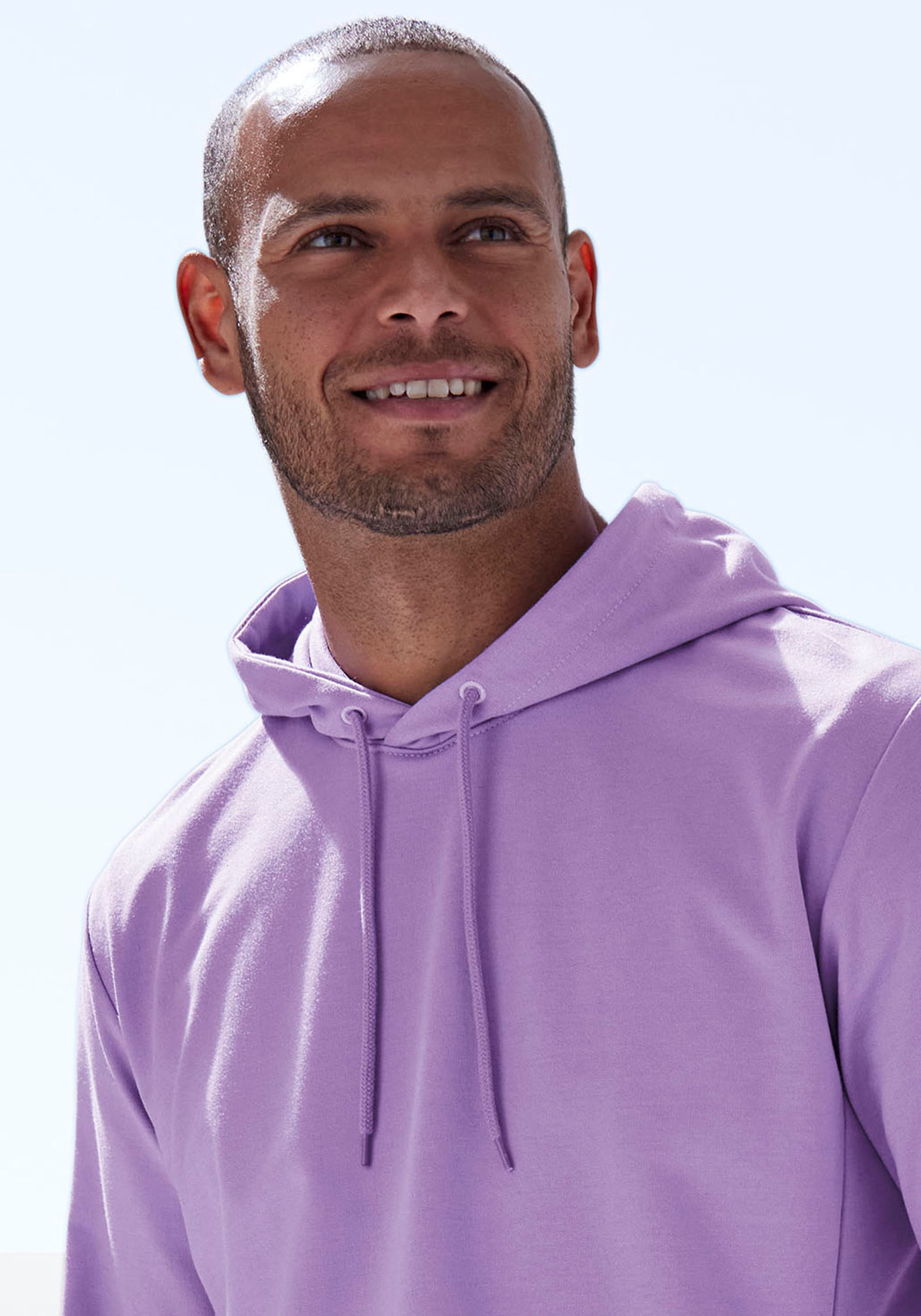 John Devin Hoodie , Langarm, Sweatshirt mit Rundhals und Kapuze, Baumwollmischung
