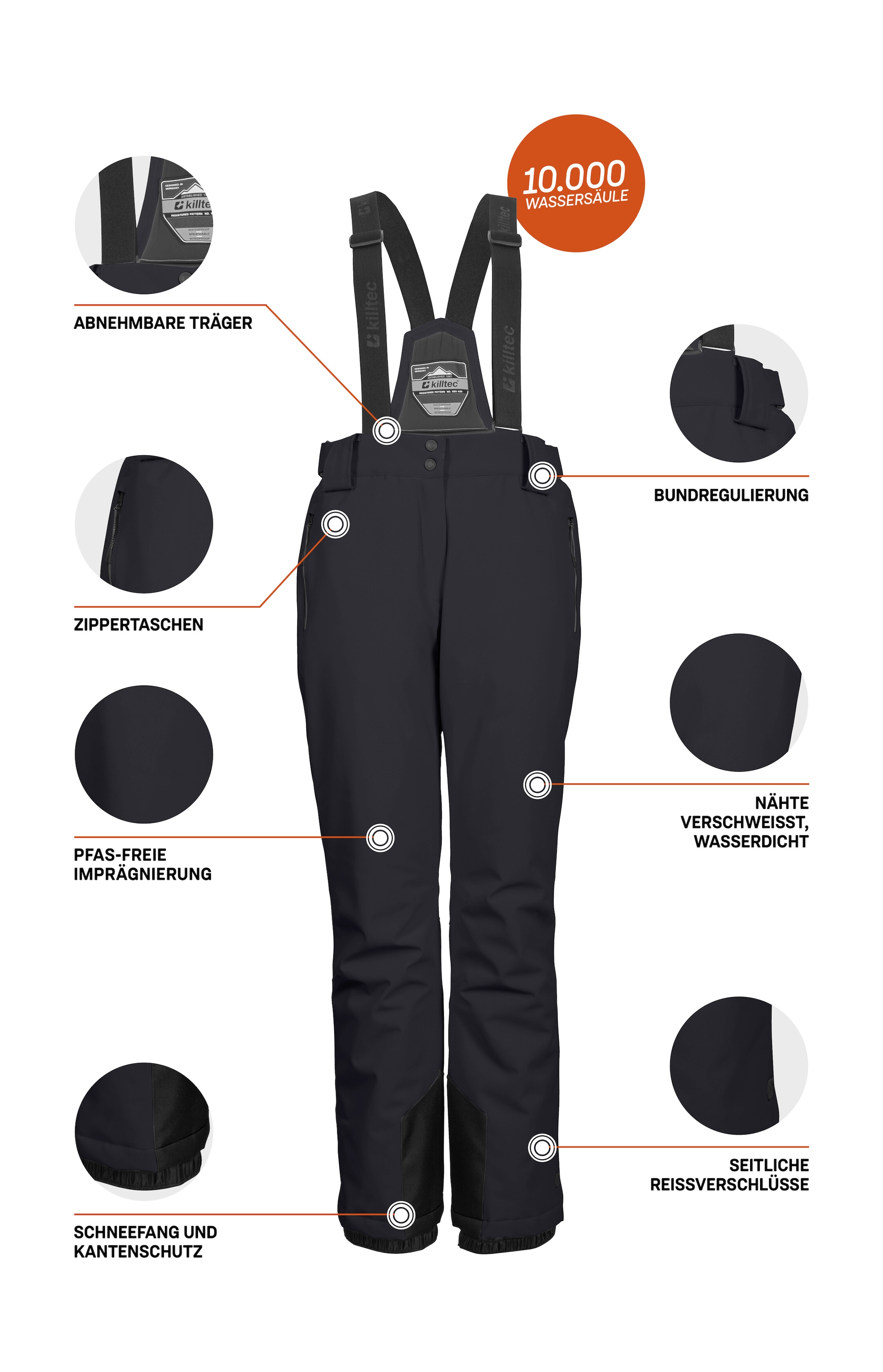 Killtec Skihose »KSW 249 WMN SKI PNTS«  Wind- und wasserdicht, verstellbar, Teflon EcoElite™-Imprägnierung
