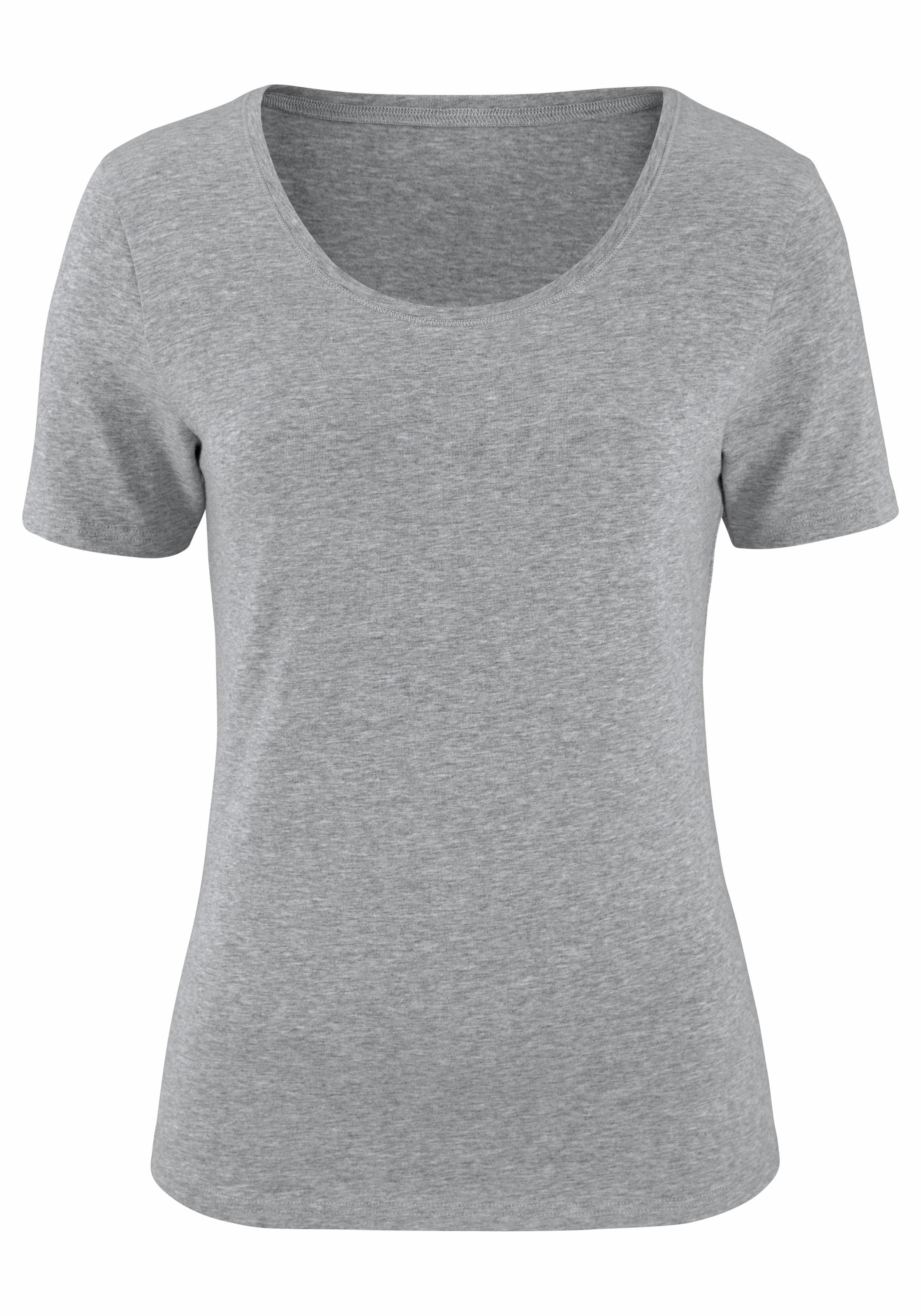Vivance T-Shirt »aus elastischer Baumwoll-Qualität«, (2er-Pack)