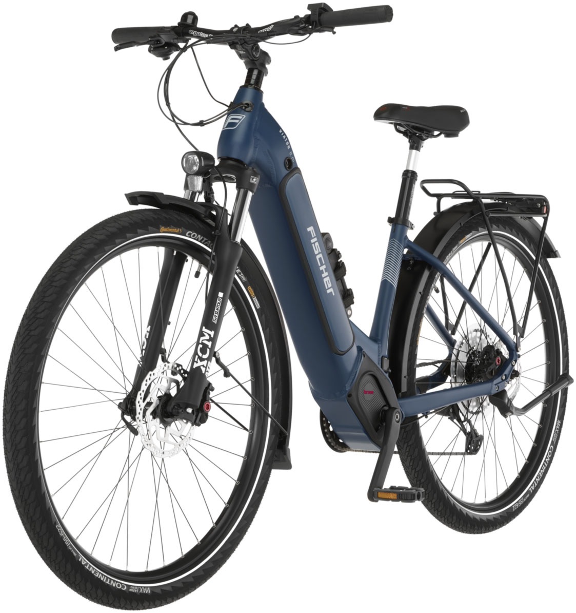 FISCHER Fahrrad E-Bike »VIATOR 8.0i Damen 43«, 12 Gang, SRAM, Eagle SX, Mittelmotor 250 W, (mit Faltschloss), Pedelec, Elektrofahrrad für Damen u. Herren