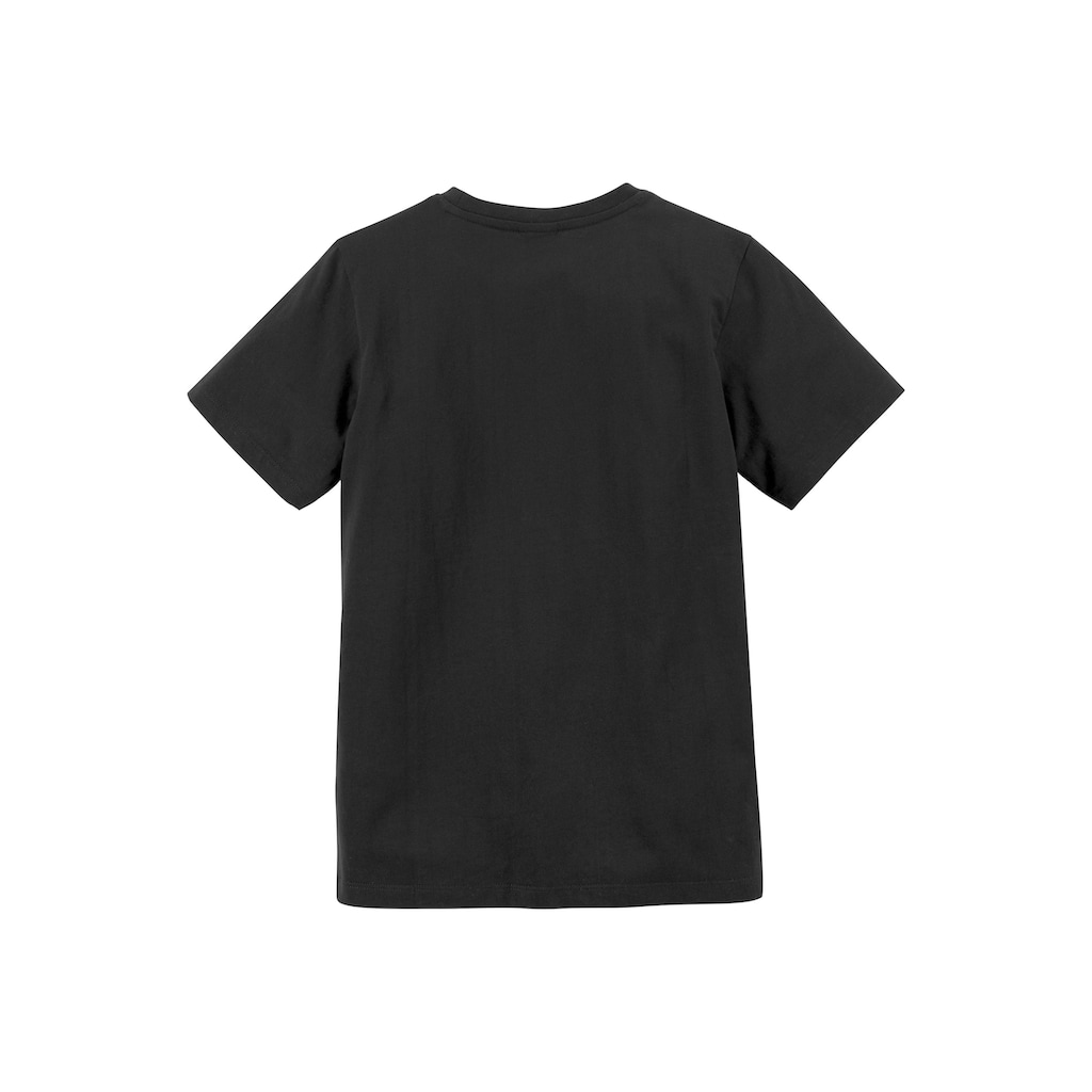 KIDSWORLD T-Shirt »LASS UNS: HALT DIE KLAPPEN! SPIELEN«, Spruch