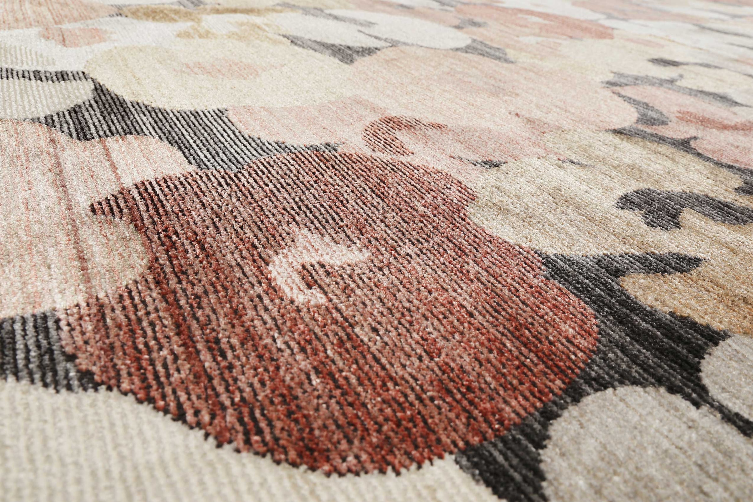 Esprit Teppich »Agneta« rechteckig 7 mm Höhe Kurzflorteppich, floral, gewebt, neutral, modern, Wohnzimmer, stilvoll