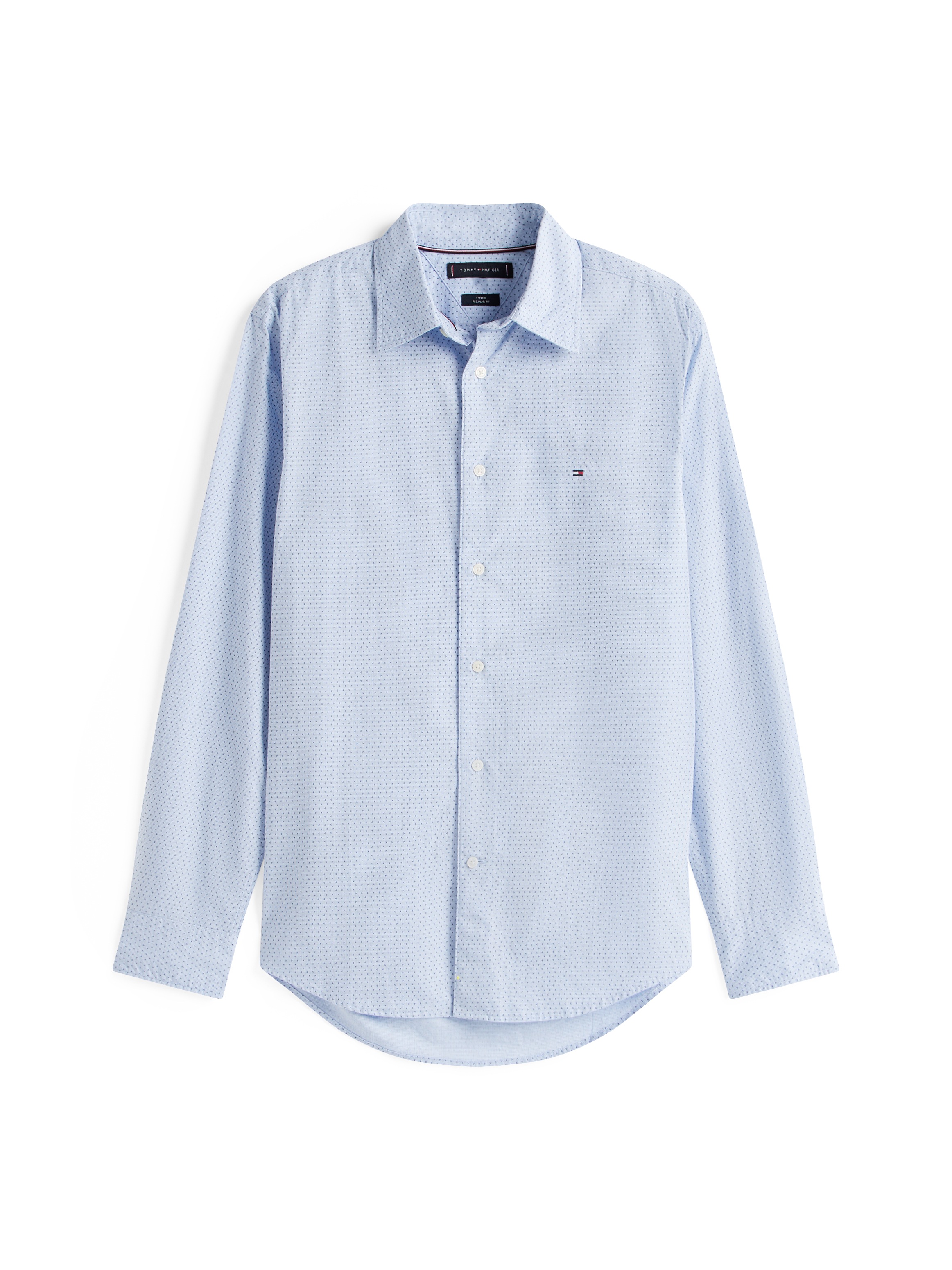 Tommy Hilfiger Langarmhemd »FLEX POPLIN MINI PRINT RF SHIRT«, regular fit, Kentkragen