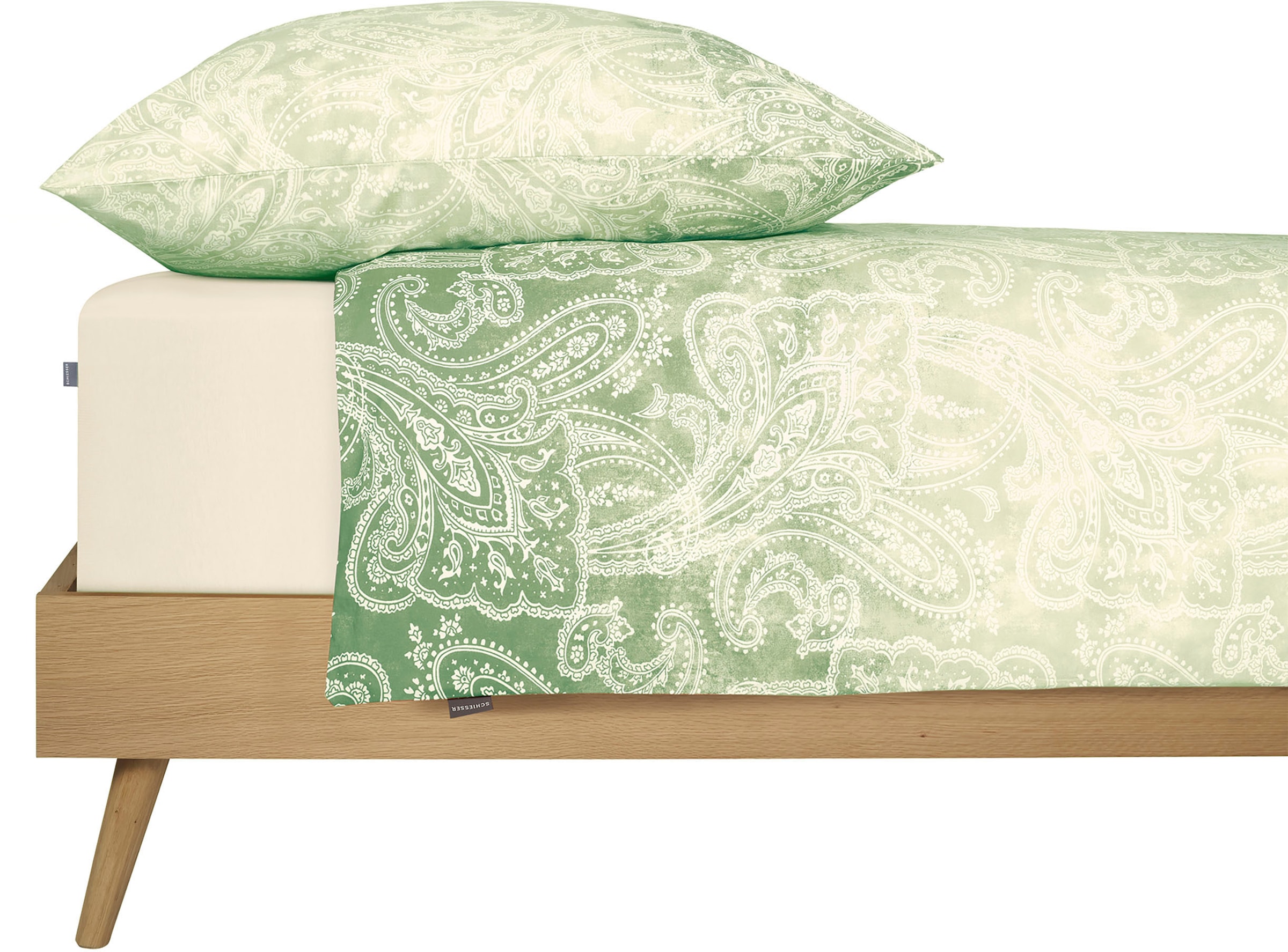 Schiesser Bettwäsche »Claire aus weicher Baumwolle mit Paisleymuster«, (2 tlg.), MADE IN GREEN by OEKO-TEX®-zertifiziert