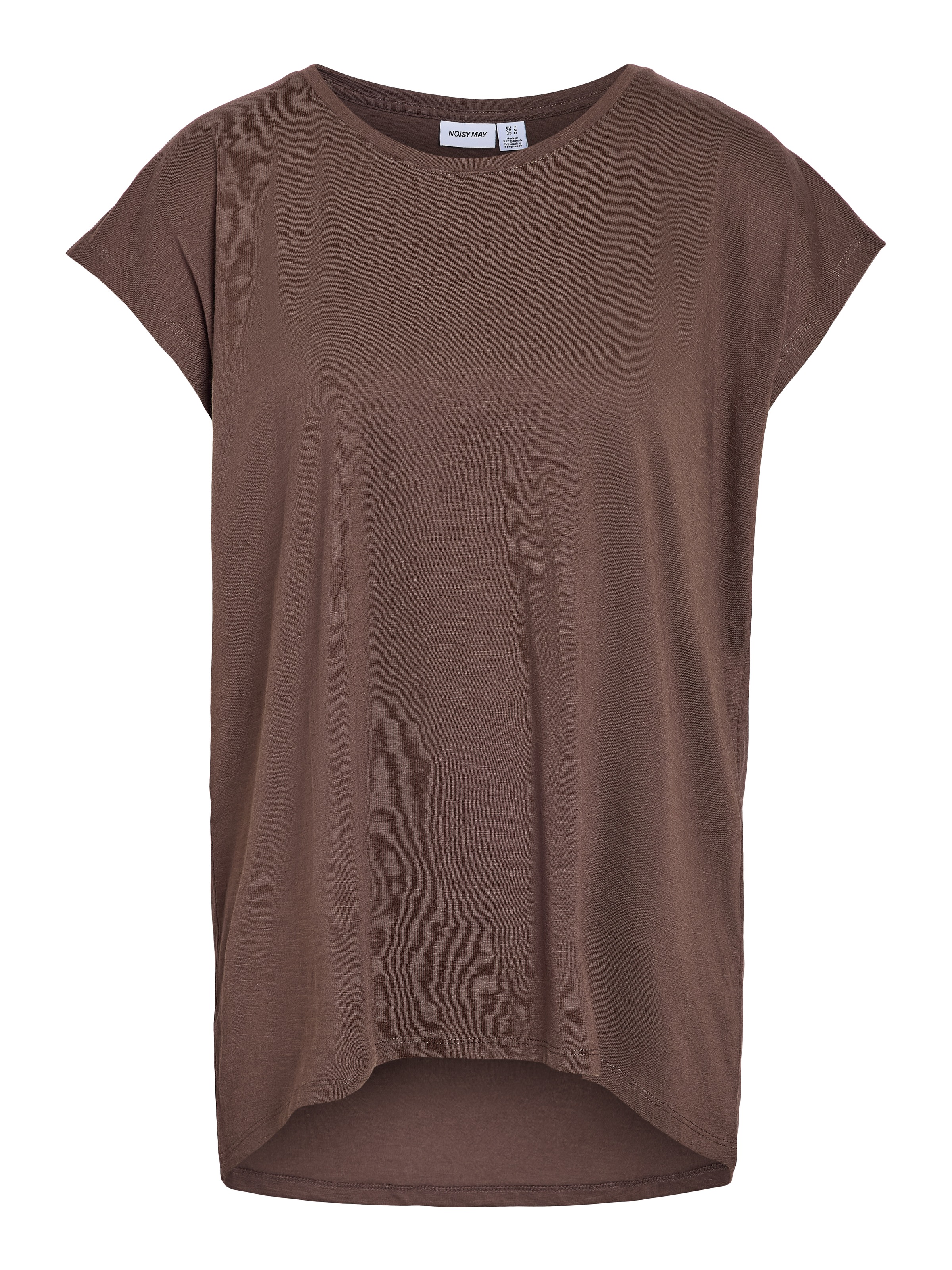 Noisy may Kurzarmshirt »NMMATHILDE S/S LOOSE LONG TOP NOOS« Baumwollmischung, relaxed fit