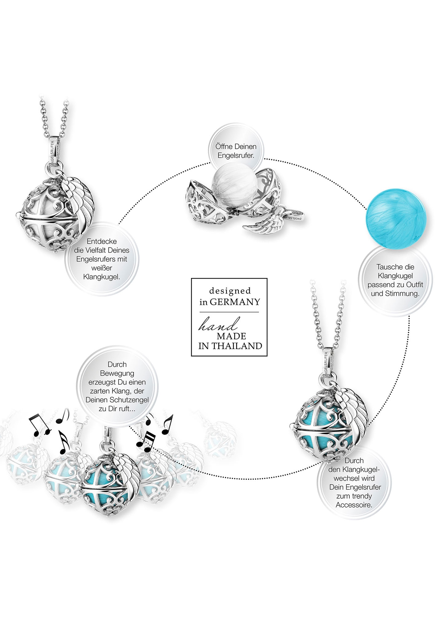 Engelsrufer Kette mit Anhänger »Schmuck Geschenk Engelsrufer Relaunch mit Flügelanhänger«