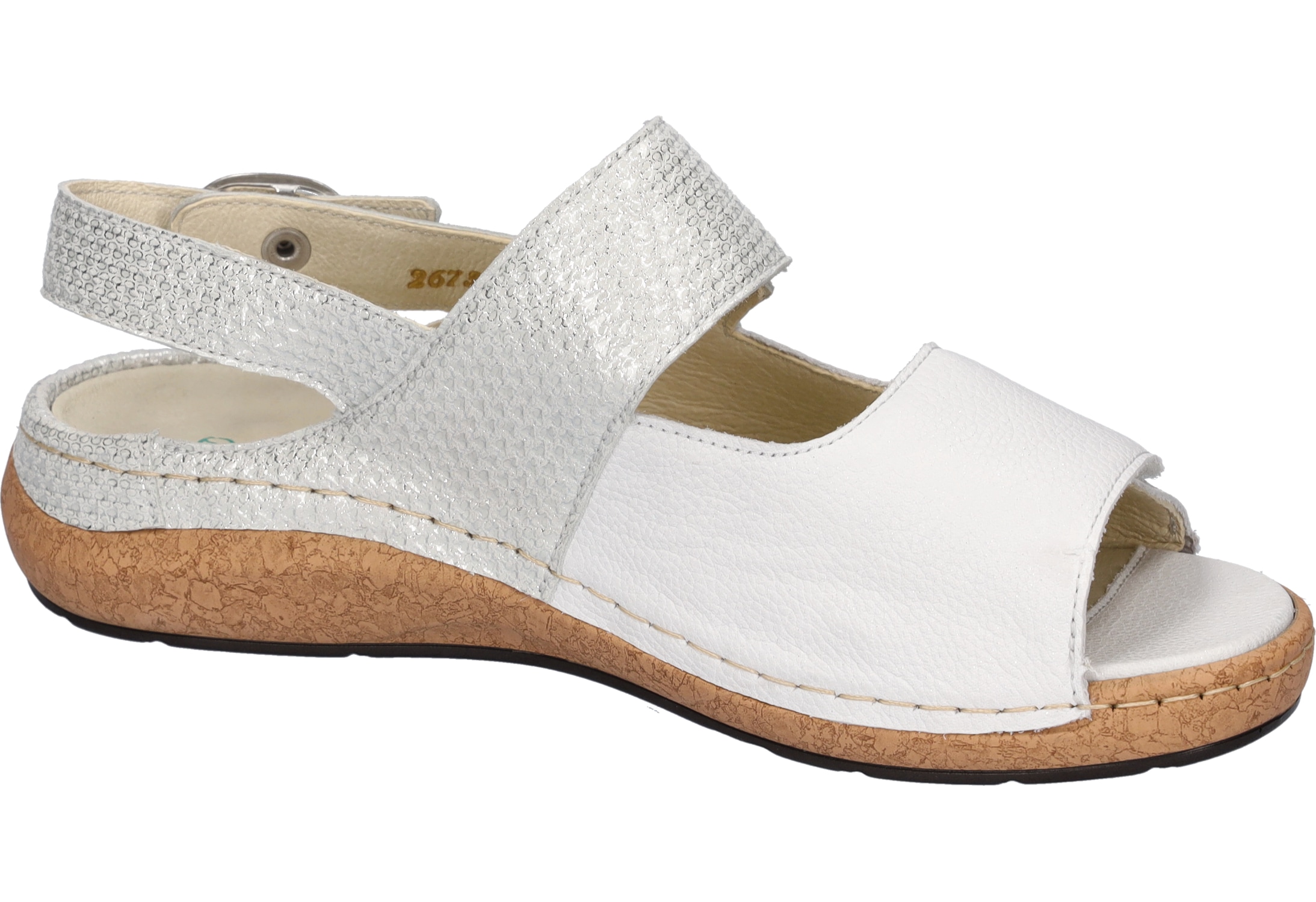 Waldläufer Sandale »K-HELIETT«  Sommerschuh, Keilsandalette, Metallic-Look, in Extraweite K
