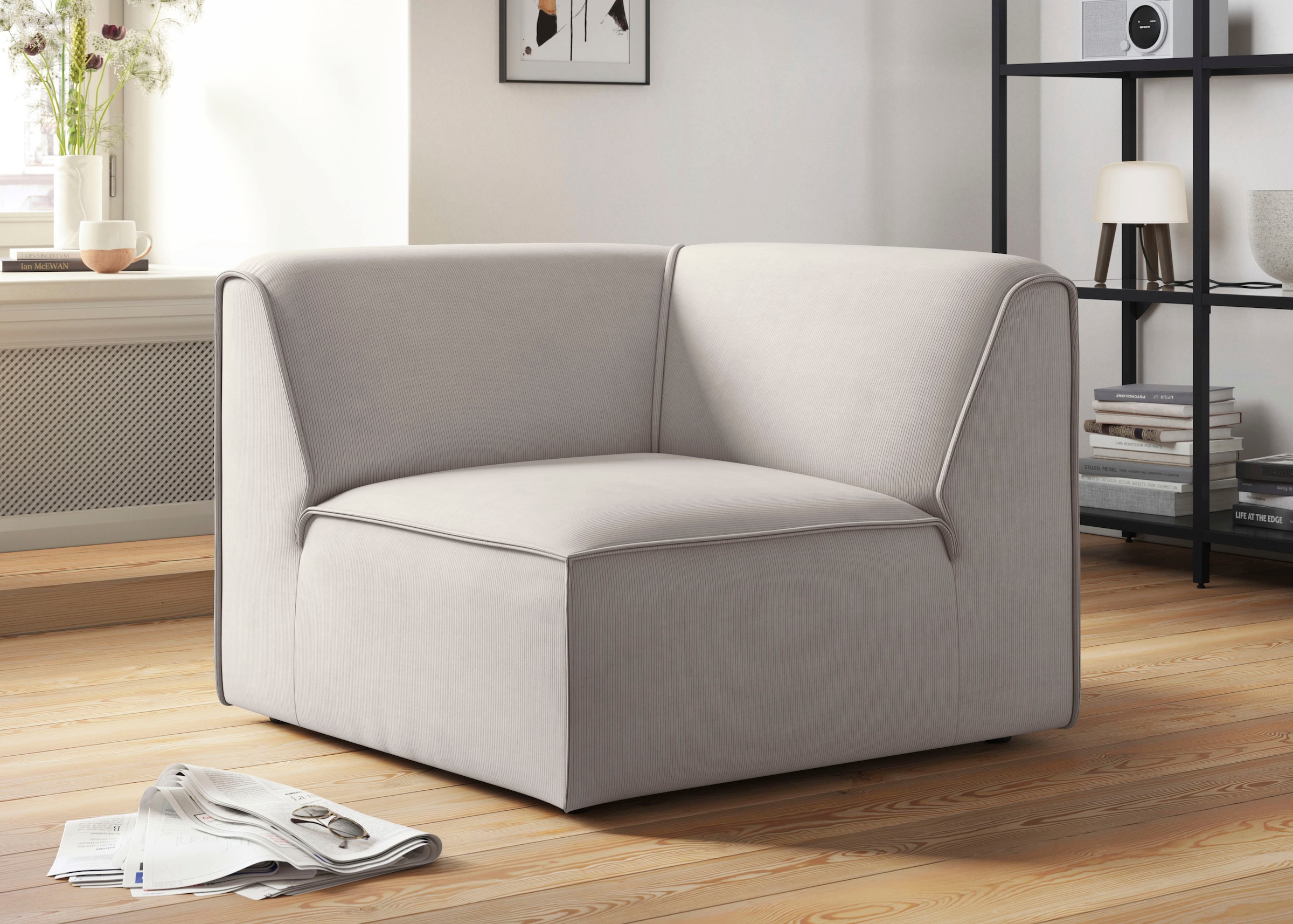 RAUM.ID Sofa-Eckelement »Merid, Sofaelement, Maße B/T/H: 97/97/46 cm«, als Modul oder separat verwendbar, für individuelle Zusammenstellung