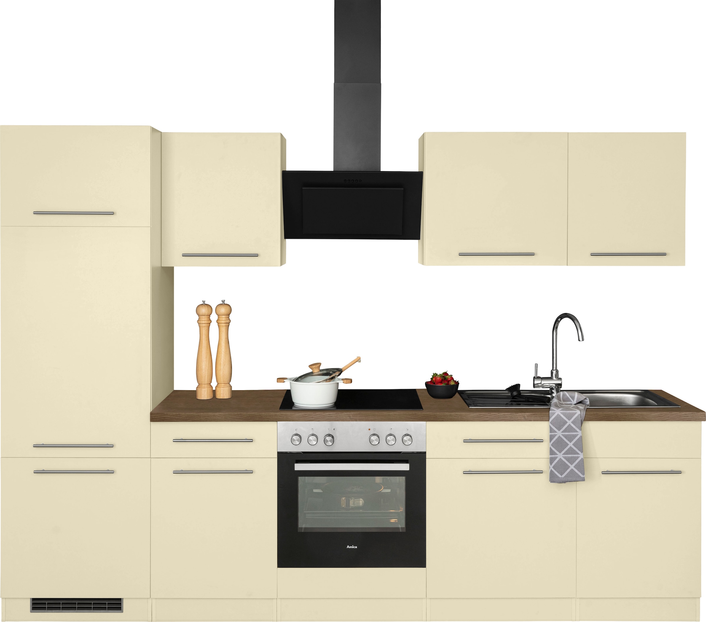 wiho Küchen Küchenzeile »Unna« mit E-Geräten, Breite 280 cm