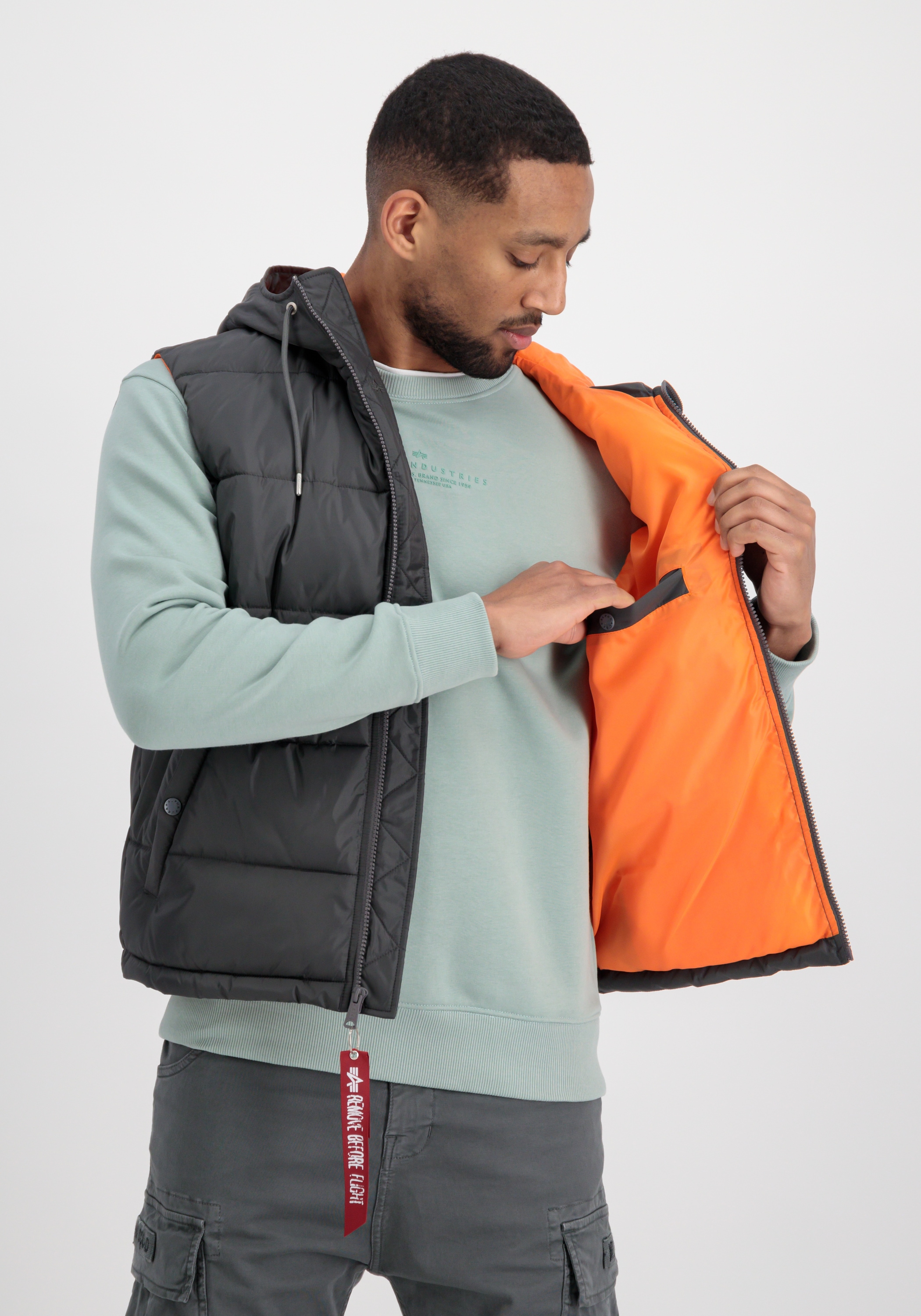 Alpha Industries Blouson »Alpha Industries Men - Vests Hooded Puffer Vest FD«