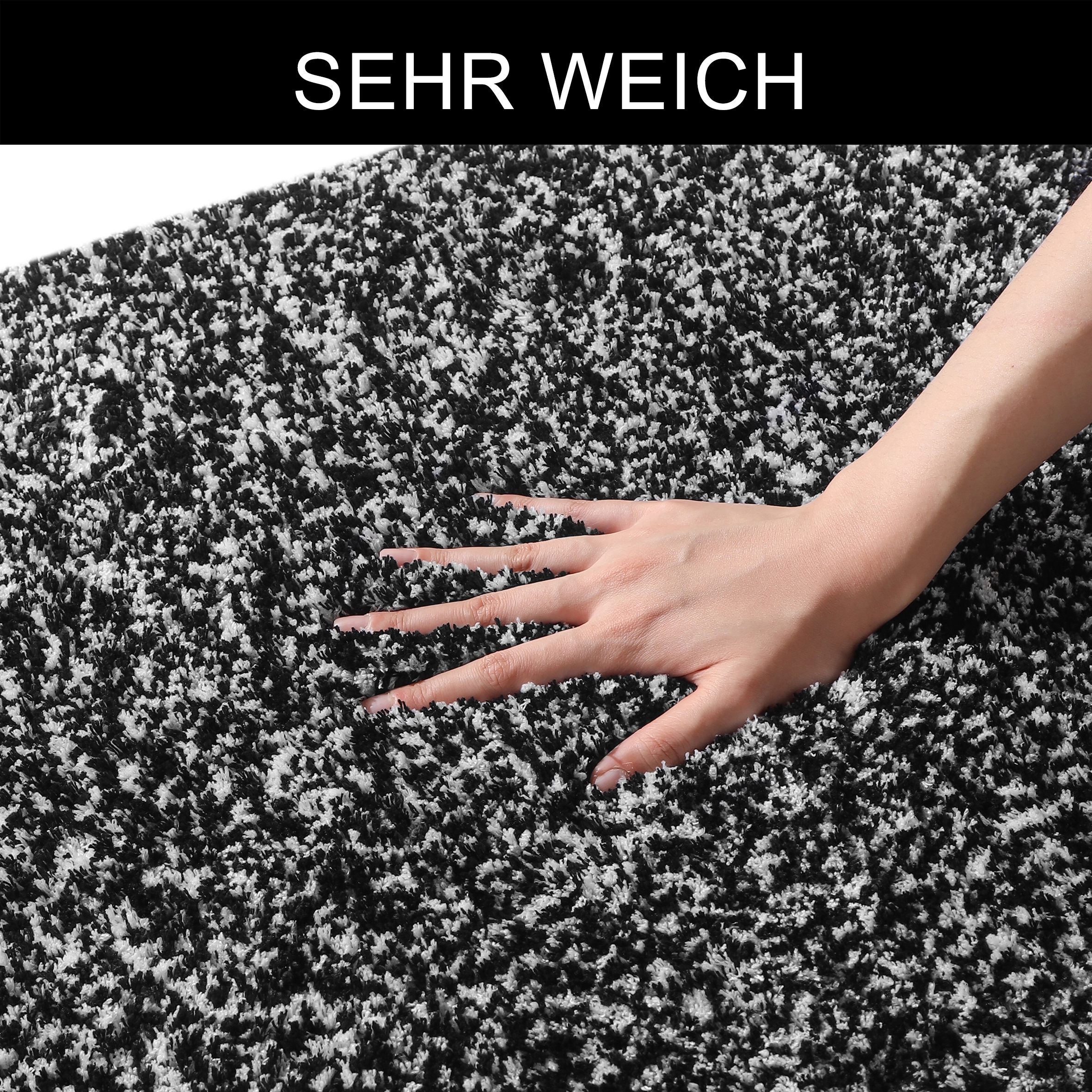 OTTO home Badematte »Vanessa meliert, Badvorleger, Badezimmer Teppich, Duschvorleger« Höhe 20 mm rutschhemmend beschichtet strapazierfähig Badteppich, weiche Haptik, unifarben