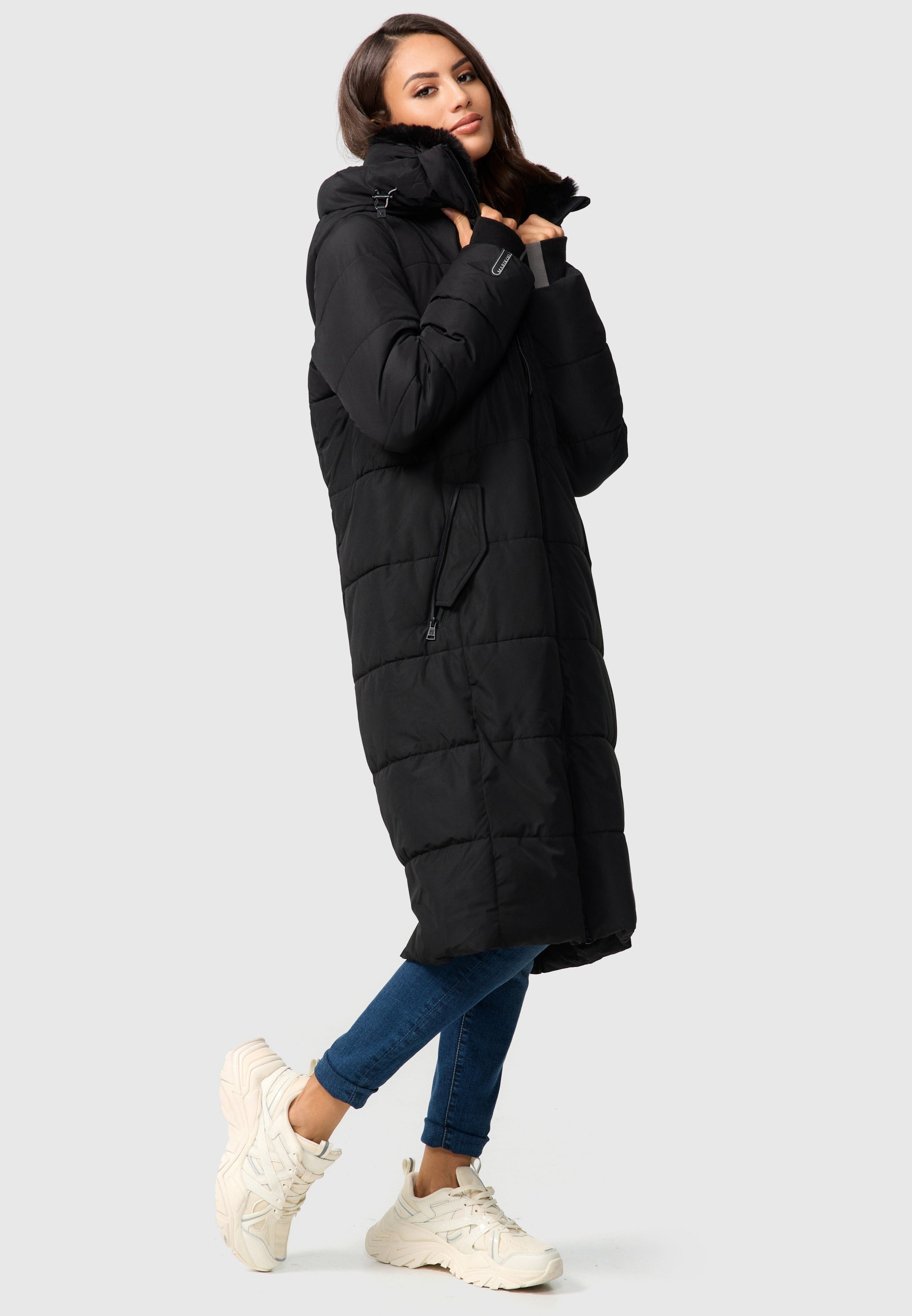 Marikoo Steppjacke »Marikoo Zuraraa lange Damen Winter Steppjacke B989«