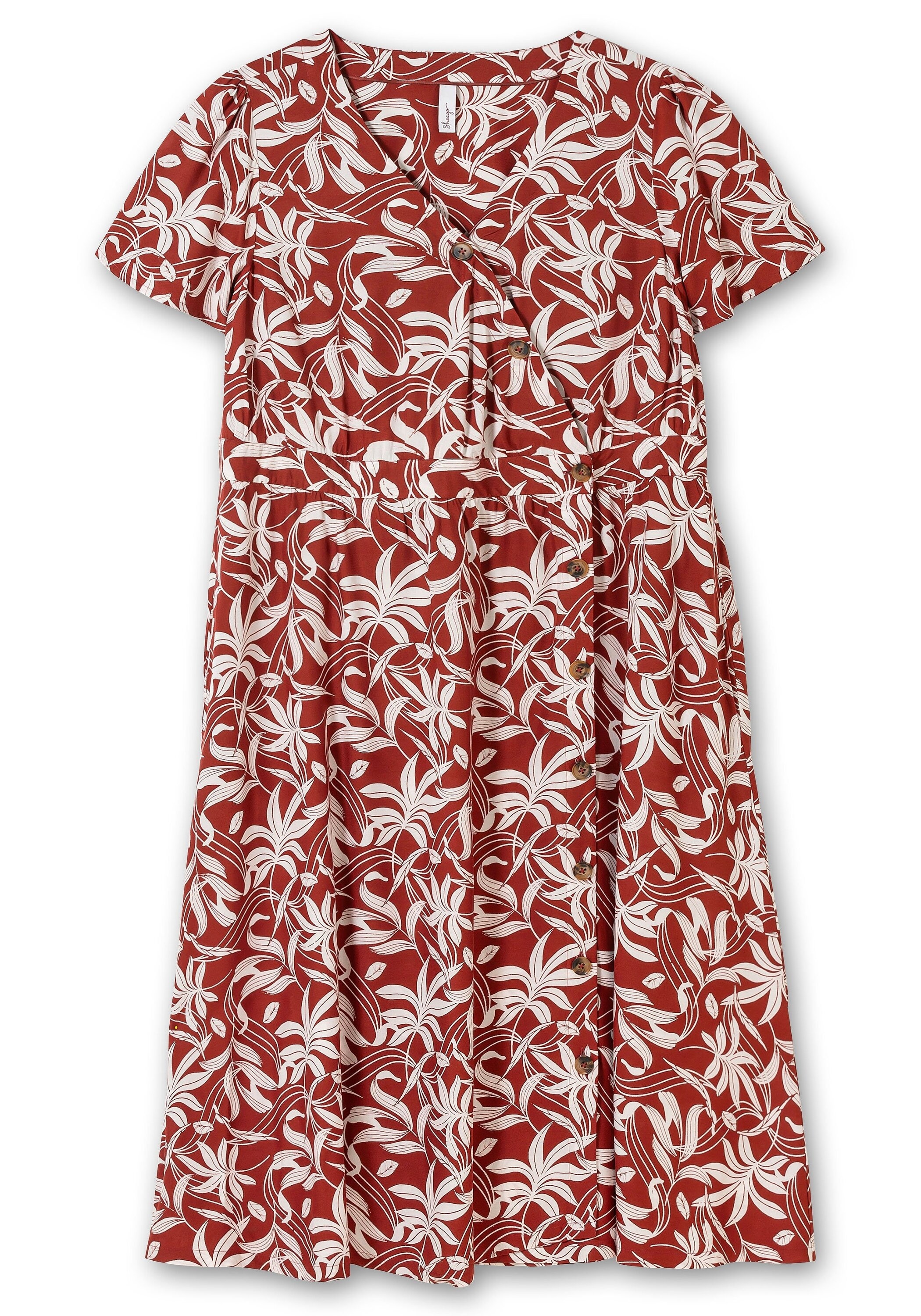 Sheego Druckkleid »Maxikleid mit weitschwingendem Rockteil«
