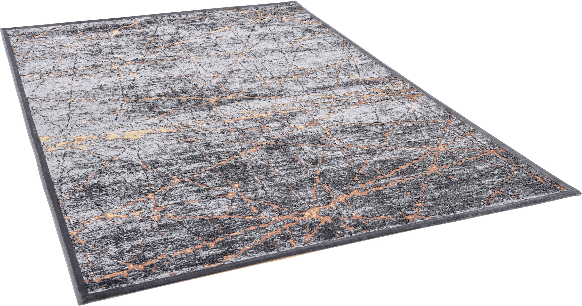 Gino Falcone Teppich »Orelia 103« rechteckig 7 mm Höhe Kurzflor, modernes Design, mit leichtem Glanz, Wohnzimmer