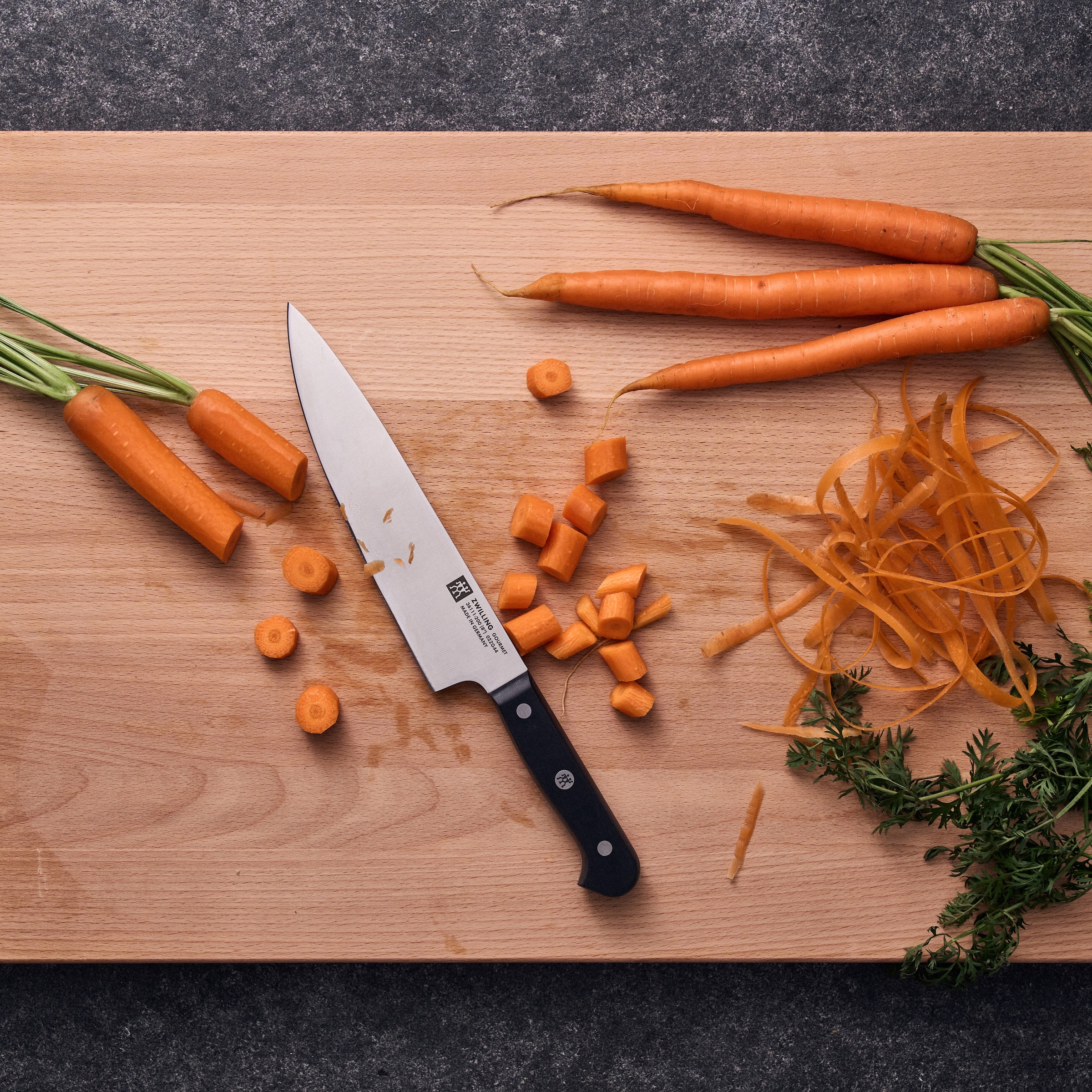 Zwilling Messerblock »Gourmet, inkl. 4 Messer«, 5 tlg., mit flexiblen Kunststoff-Borsten, Bambus
