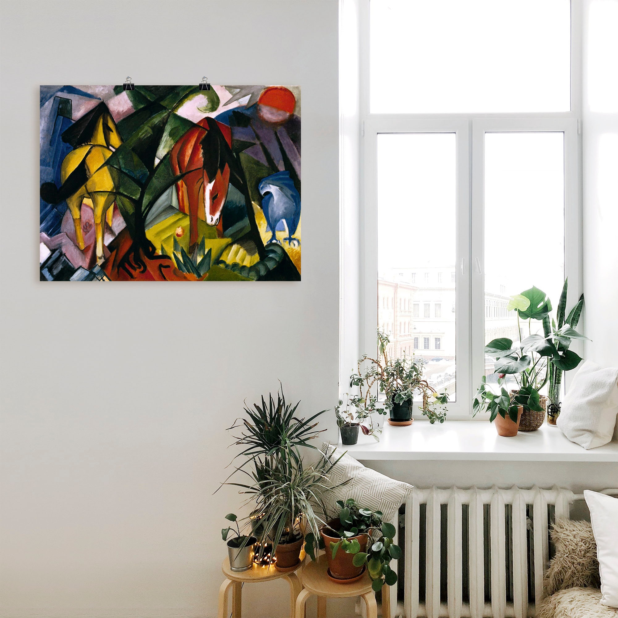 Artland Wandbild »Pferde und Adler. 1912« Haustiere 1 Stk. tlg. als Leinwandbild, Poster in verschied. Größen