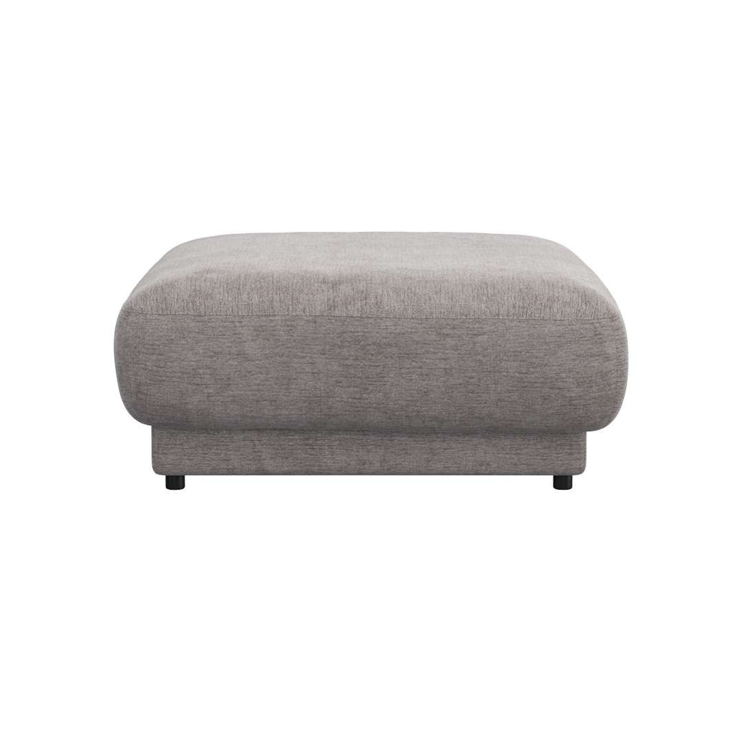 FLEXLUX Pouf »Molino, Fußhocker, Sitzhocker, Polsterhocker«, Kaltschaum & Stahl-Wellen, Füsse Schwarz