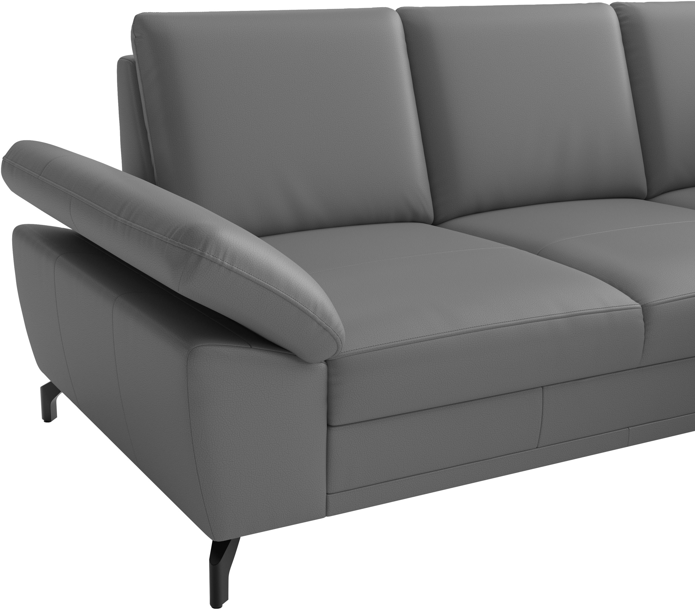 sit&more Ecksofa »Chelsea L-Form, B: 264 cm, Leder, inkl. Sitztiefen-&Armteilverstellung« optional mit Schlaffunktion und Bettkasten