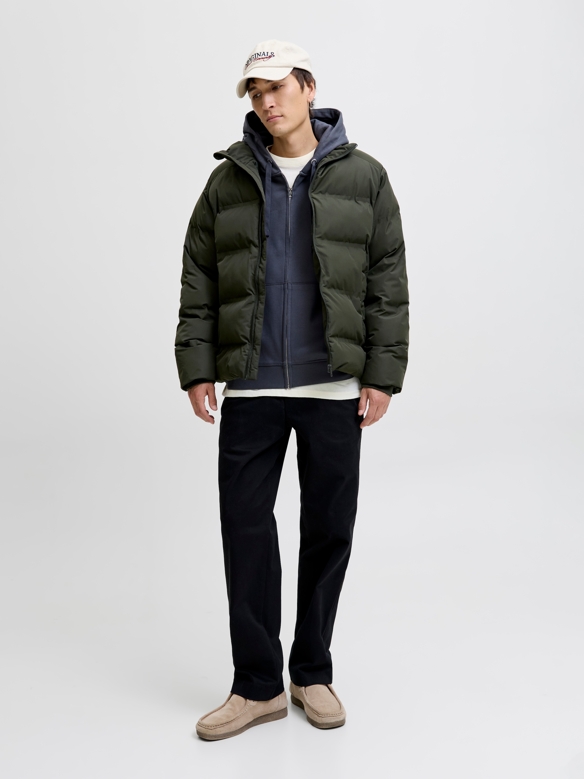 Jack & Jones Steppjacke »JJESOHO PUFFER COLLAR SN«, ohne Kapuze