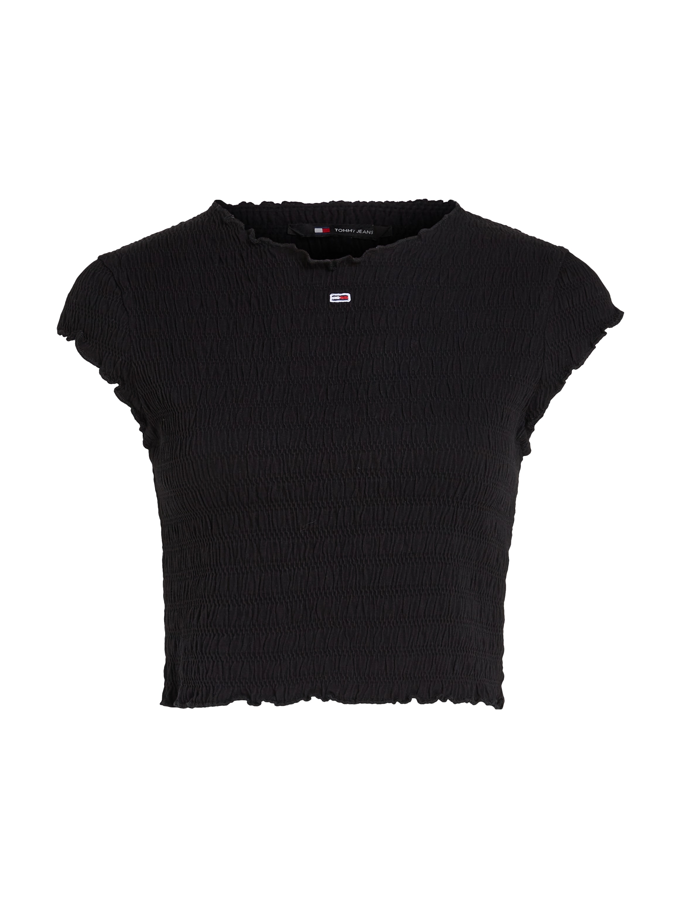 Tommy Jeans Rundhalsshirt »TJW SLIM SMOCK TEE«, allover gesmokt