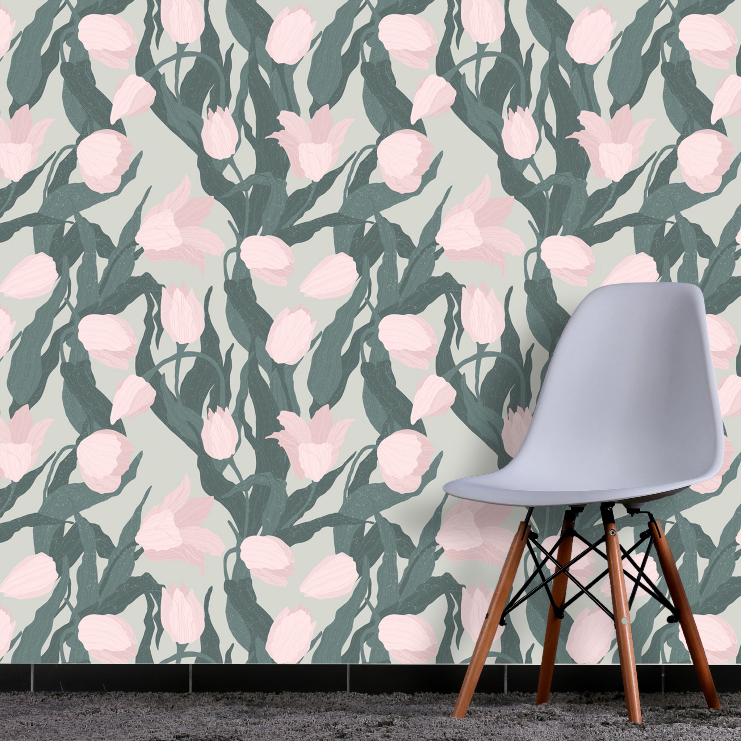 queence Vinyltapete »Donex« Motiv | floral | geblümt | gemustert glatt 90x250cm, selbstklebend, kinderleichte Anbringung, , Sticker