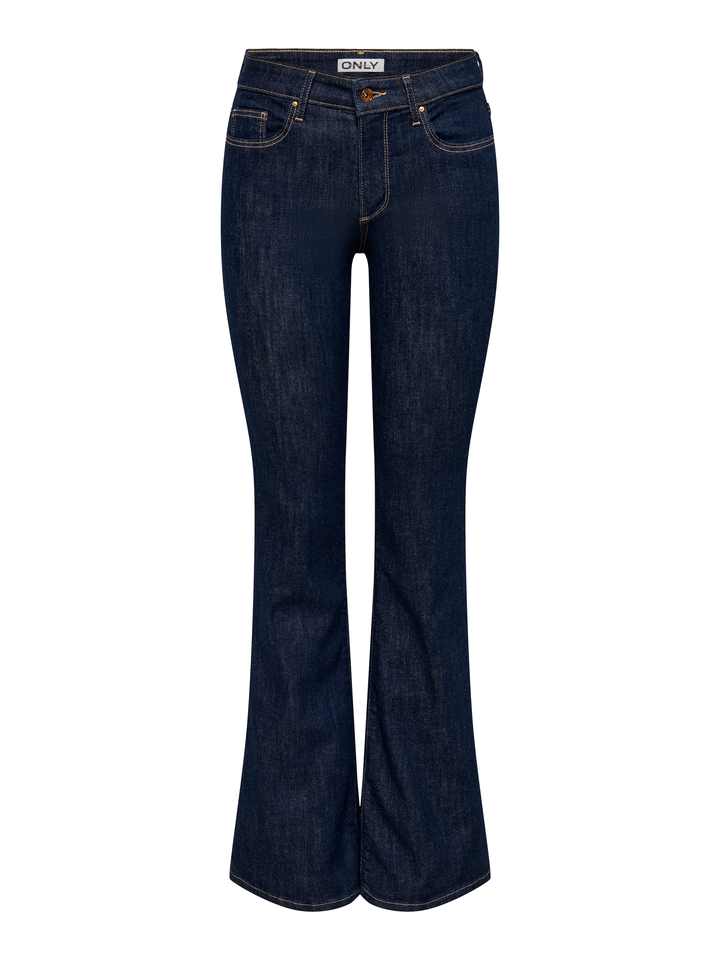 ONLY Bootcut-Jeans »ONLANNIE MID FLARED BOX DNM« mit dunkler Waschung