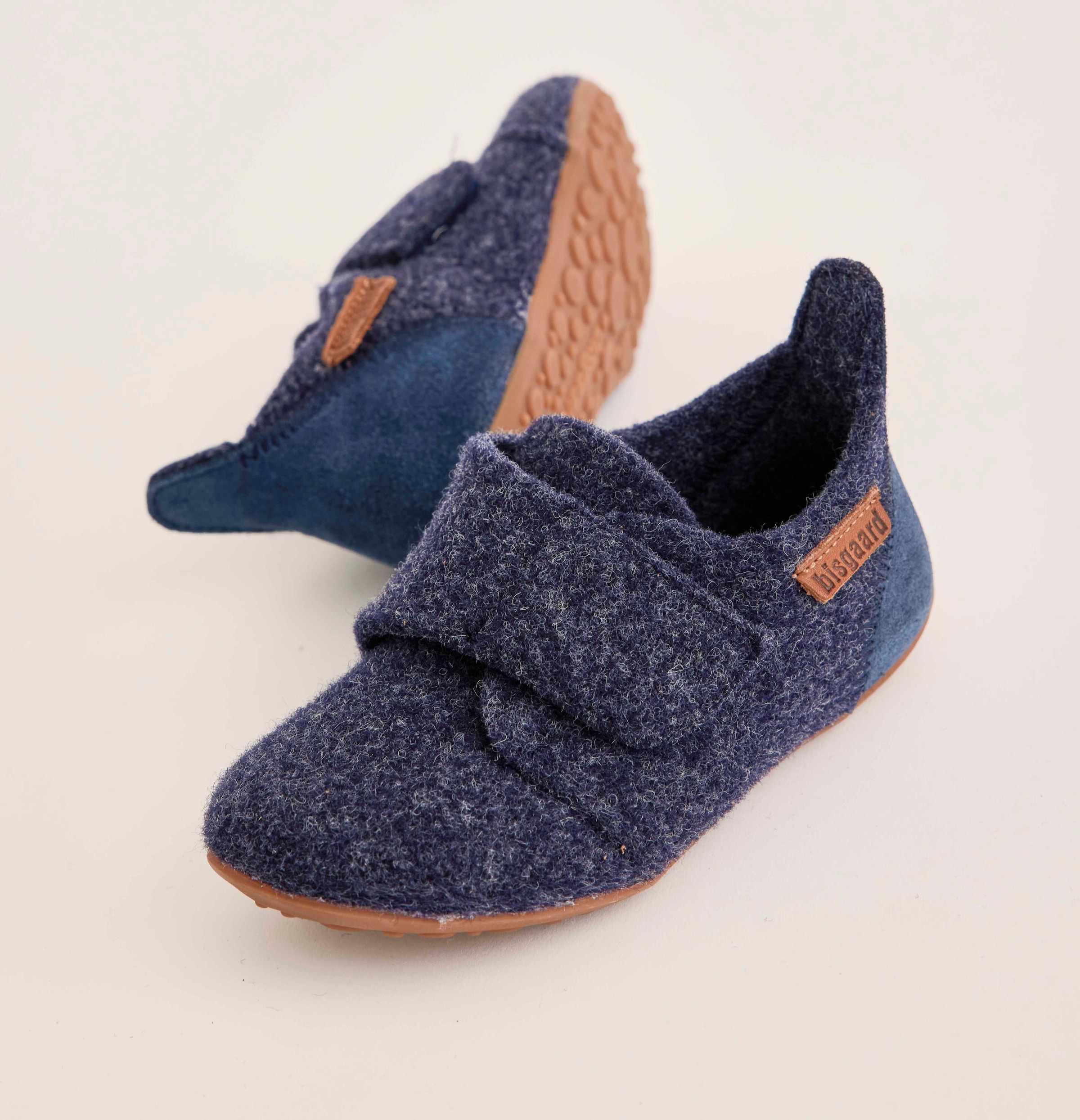 Bisgaard Hausschuh »casual wool«  Klettschuh mit Lammwolle gefüttert, Größenschablone zum Download