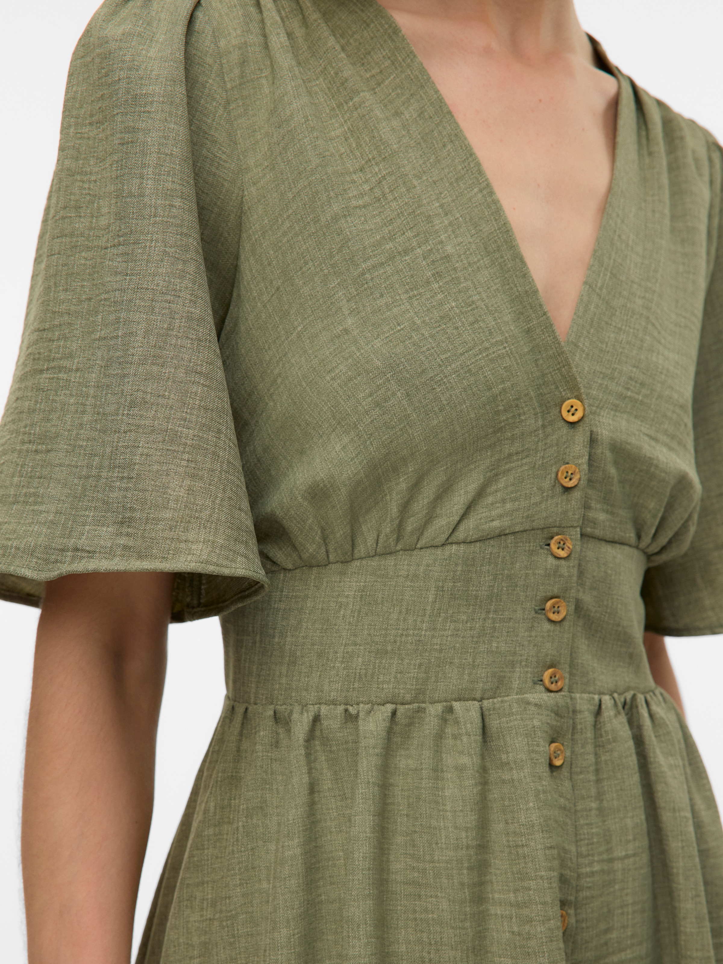 Vero Moda Minikleid »VMMELANEY 2/4 SHORT DRESS WVN NOOS« Sommerkleid, Kunsfaser, taillierte Form