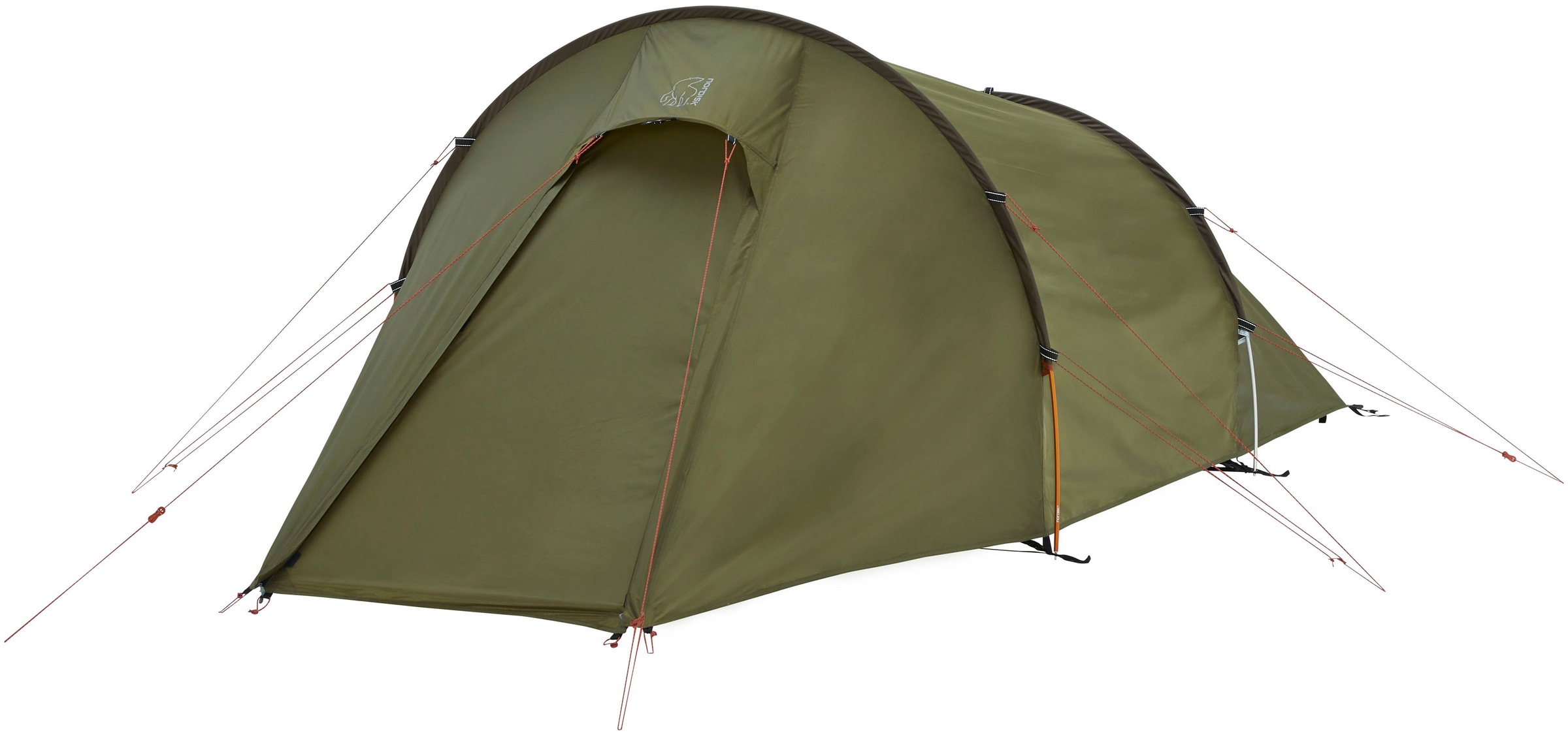 Nordisk Tunnelzelt »Halland 2 PU Tent Dark Olive«, 2 Personen, (Packung, 1 tlg.)