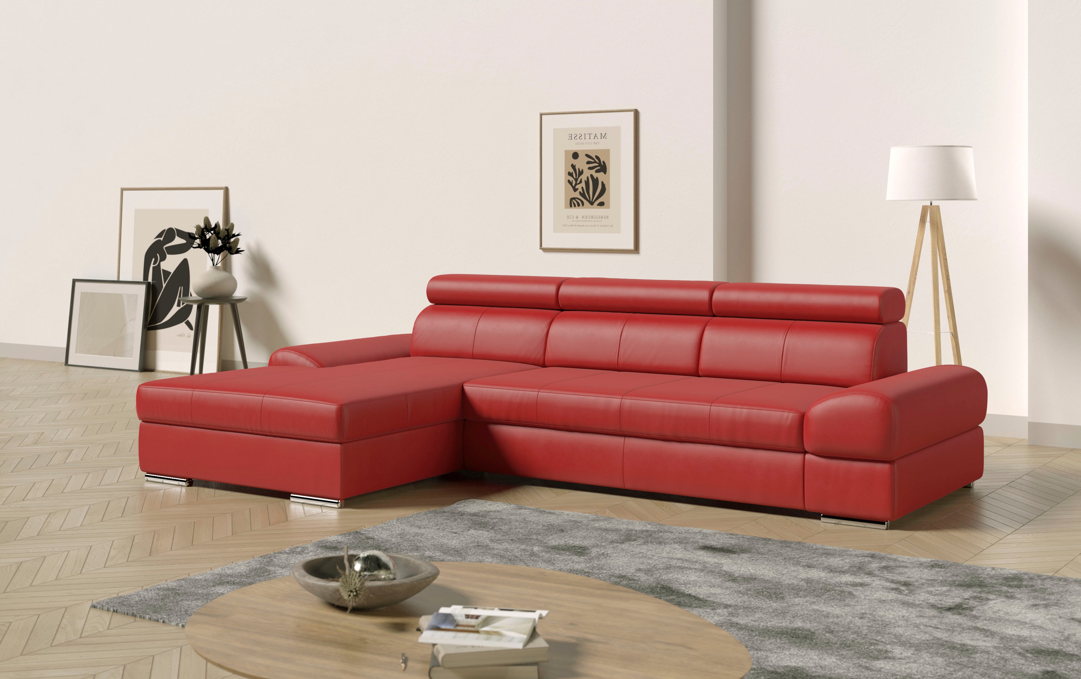 sit&more Ecksofa "Broadway L-Form" inklusive Kopfteilverstellung, wahlweise mit Schlaffunktion