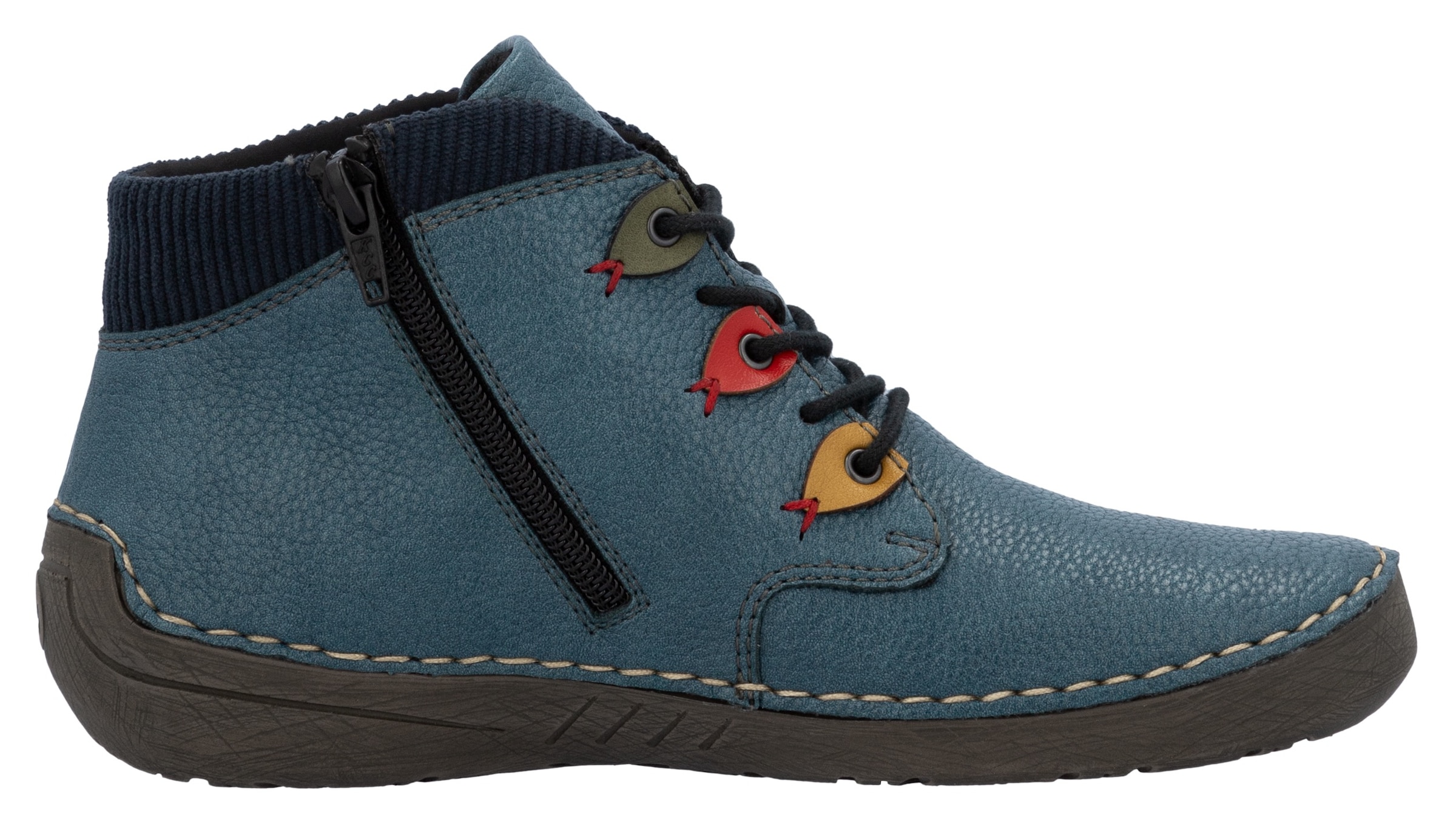 Rieker Schnürboots, Stiefelette, Casualboots, High Top Sneaker mit Innenreißverschluss