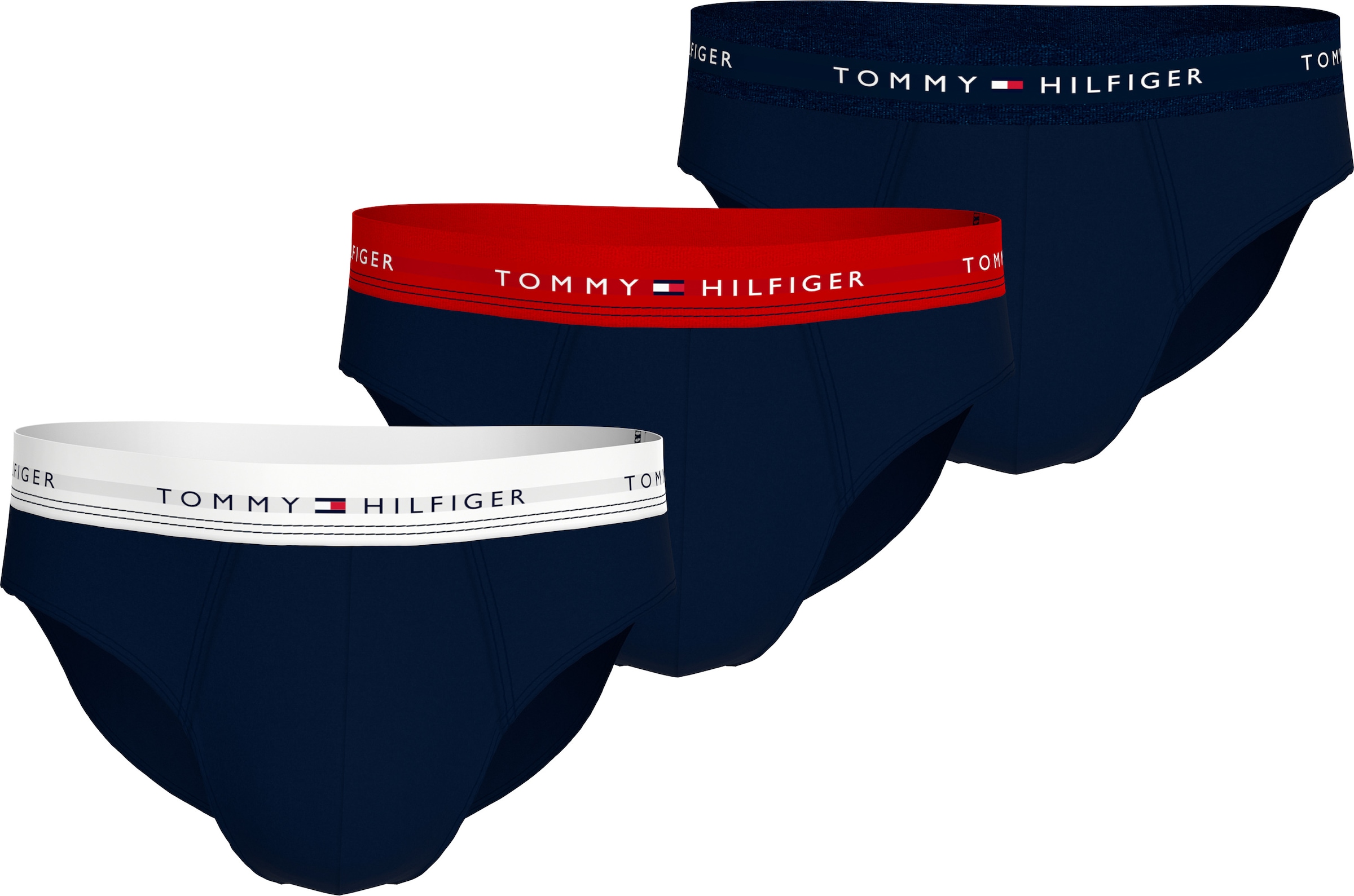 Tommy Hilfiger Underwear Slip »3P BRIEF DTM«, (Packung, 3 St., 3er), mit Logo-Elastikbund