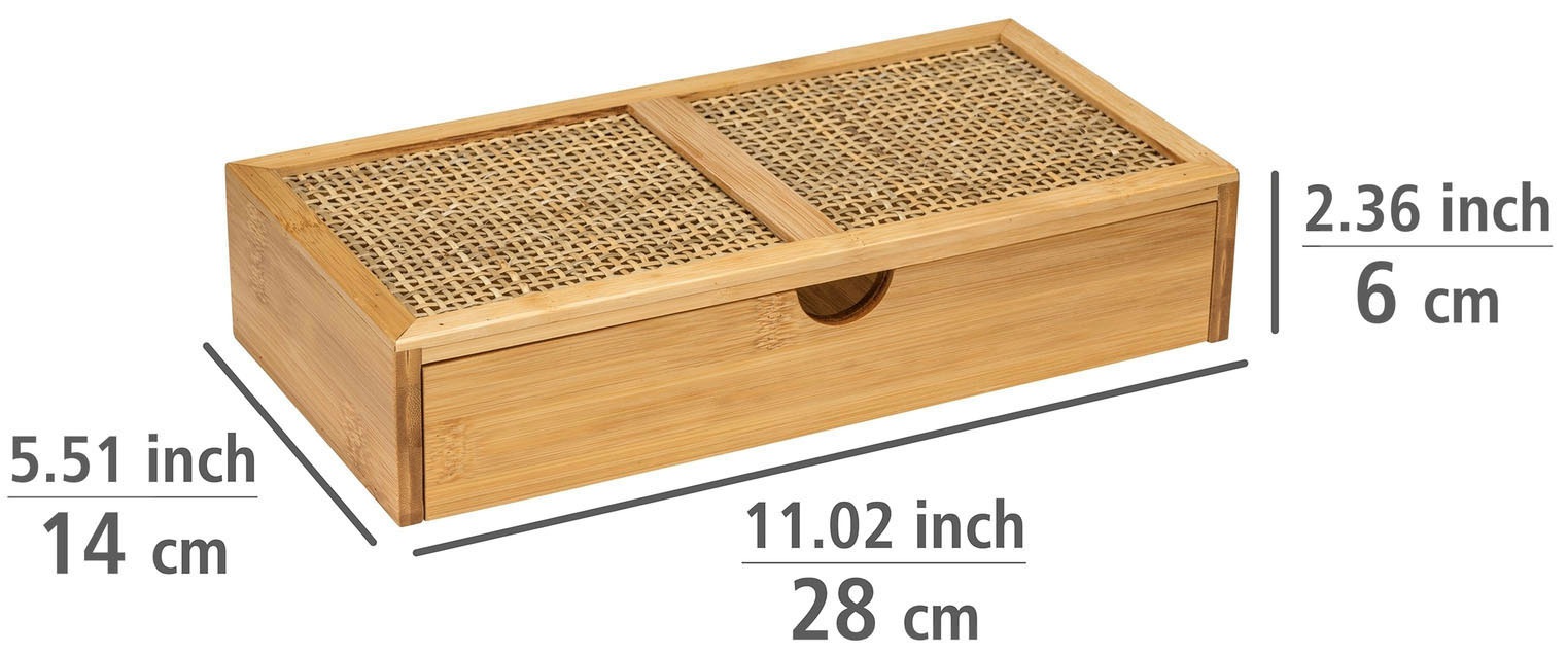 WENKO Badorganizer »Allegre«, (1 St.), mit Schublade, aus Bambus und Rattan  online kaufen | mit 3 Jahren XXL Garantie