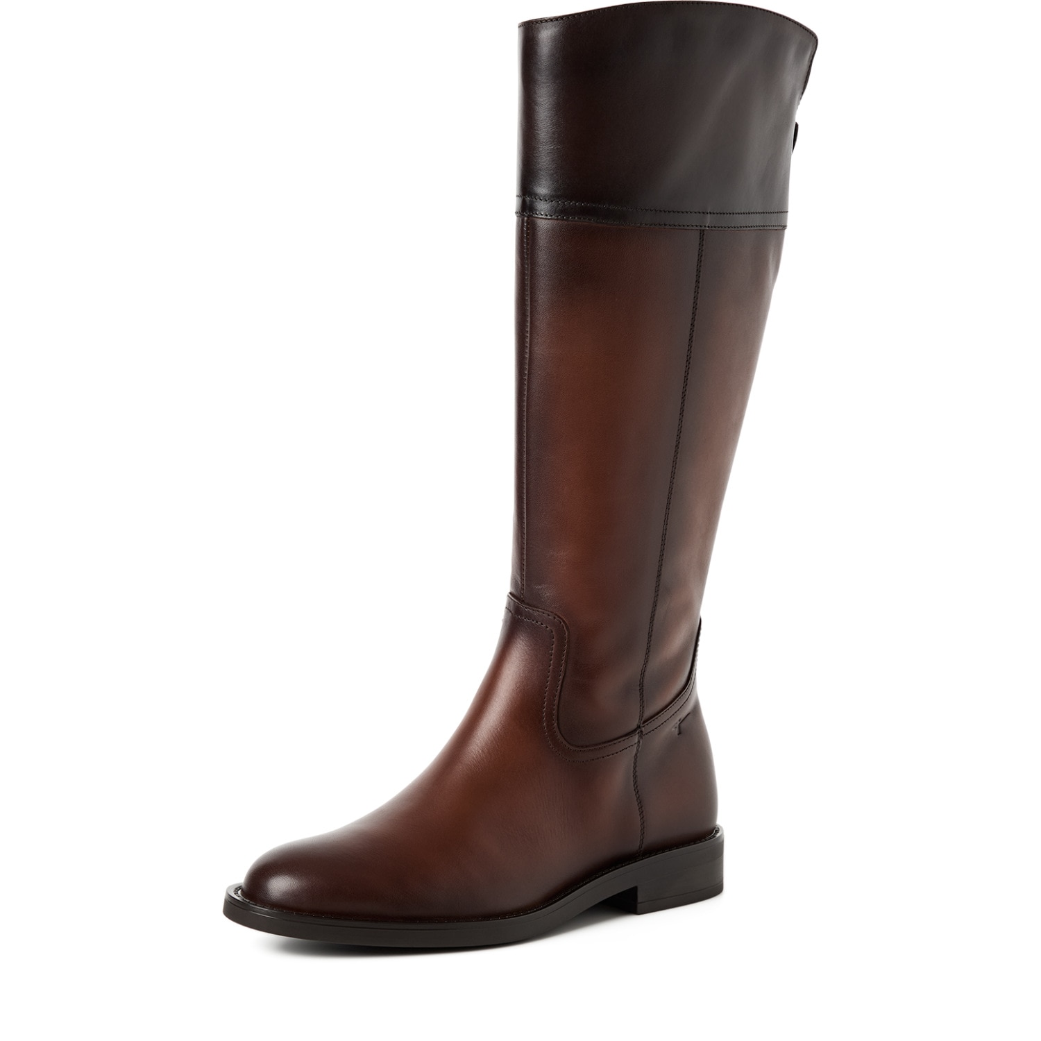 Tamaris Stiefel  Blockabsatz, Langschaftstiefel mit T-Logoprägung an der Ferse