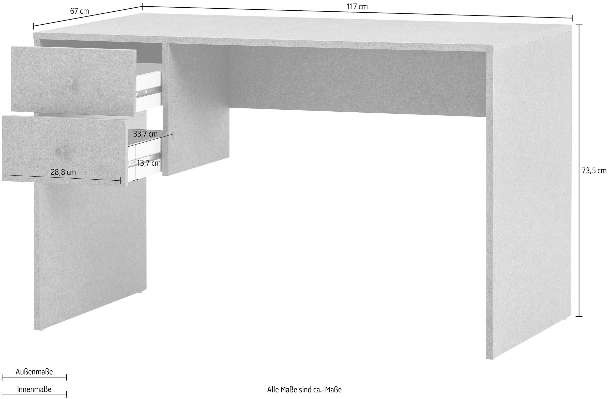 Schildmeyer Schreibtisch »Jonte« Breite 117 cm