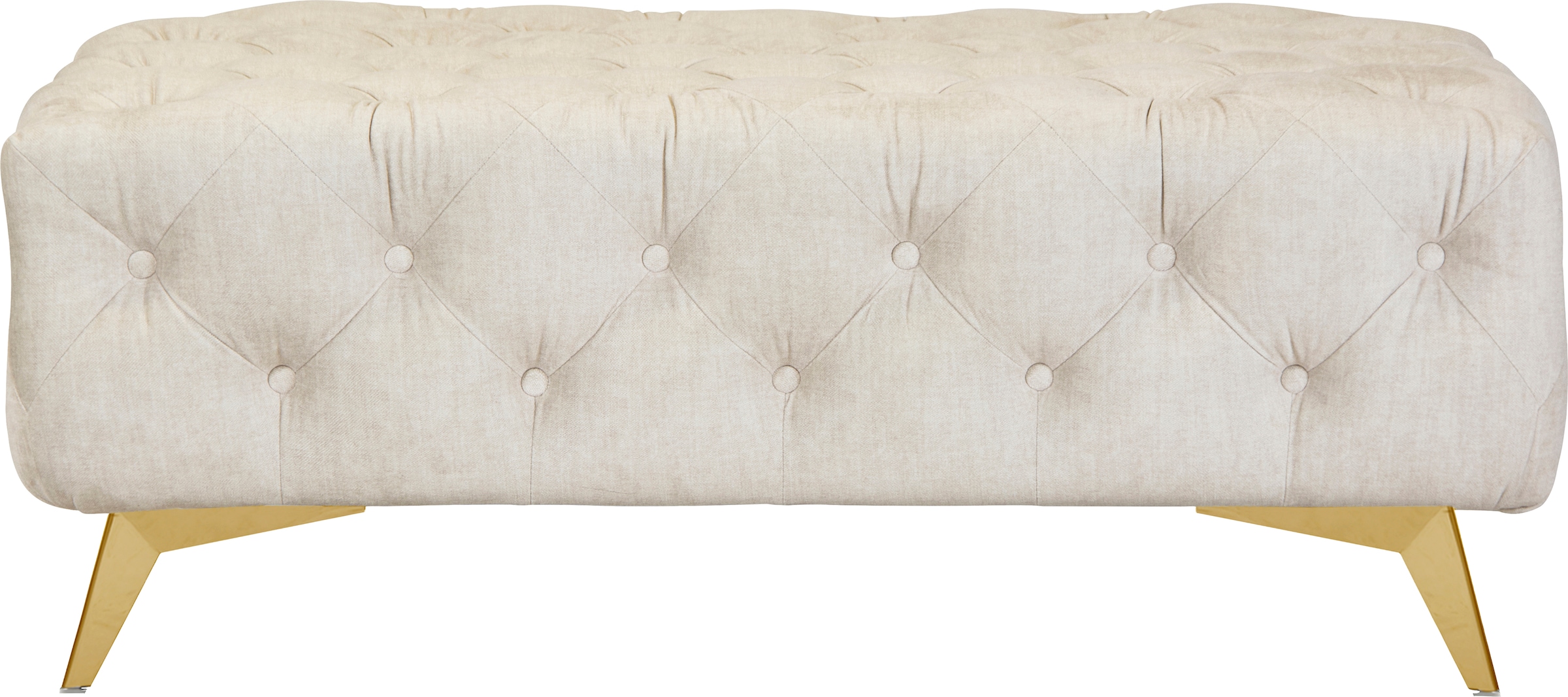 Polsterhocker »Glynis«, aufwändige Knopfheftung, moderne Chesterfield Optik, Fußfarbe...