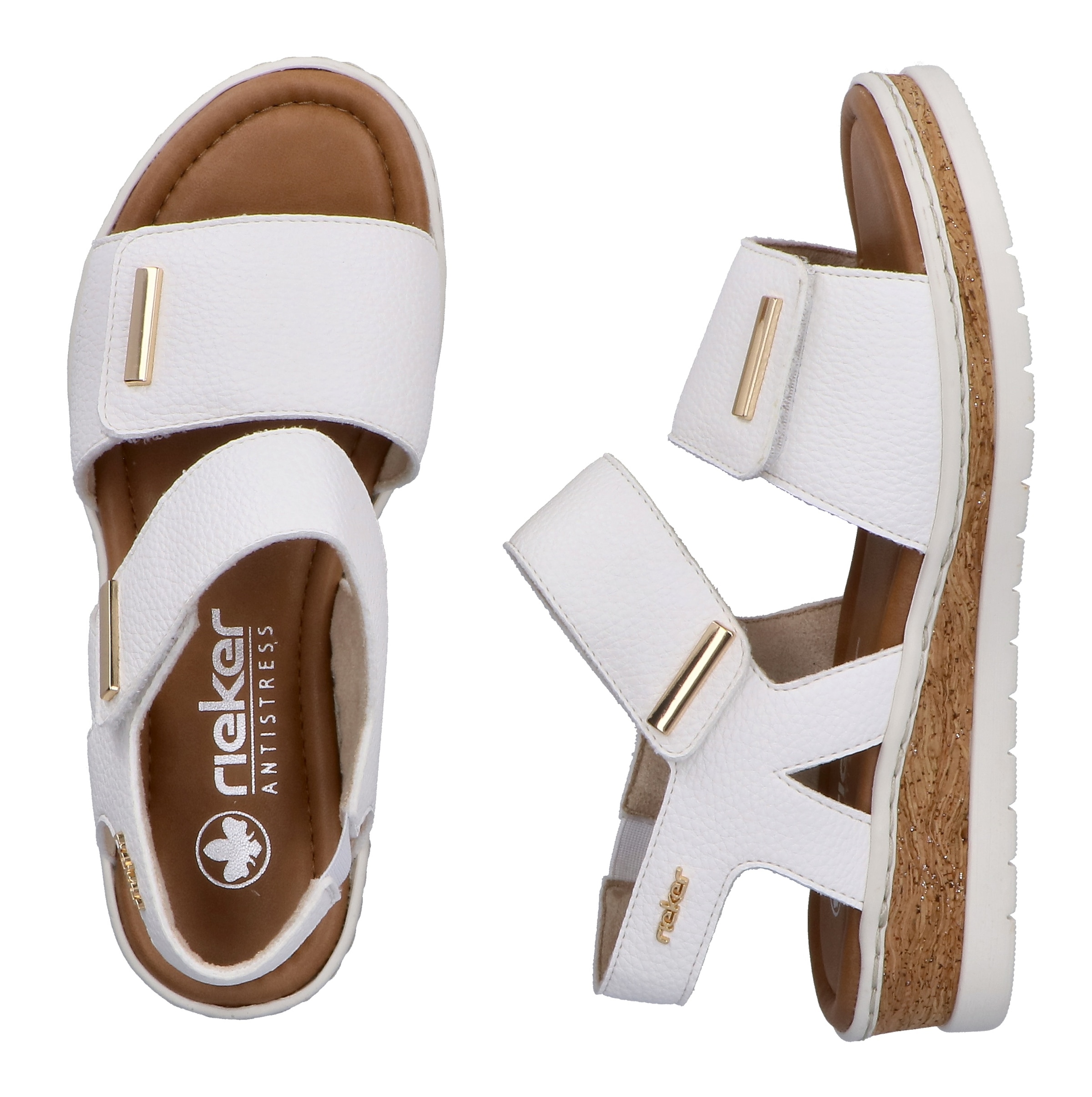 Rieker Sandale  Sommerschuh, Keilsandalette, Plateausandale mit Klett