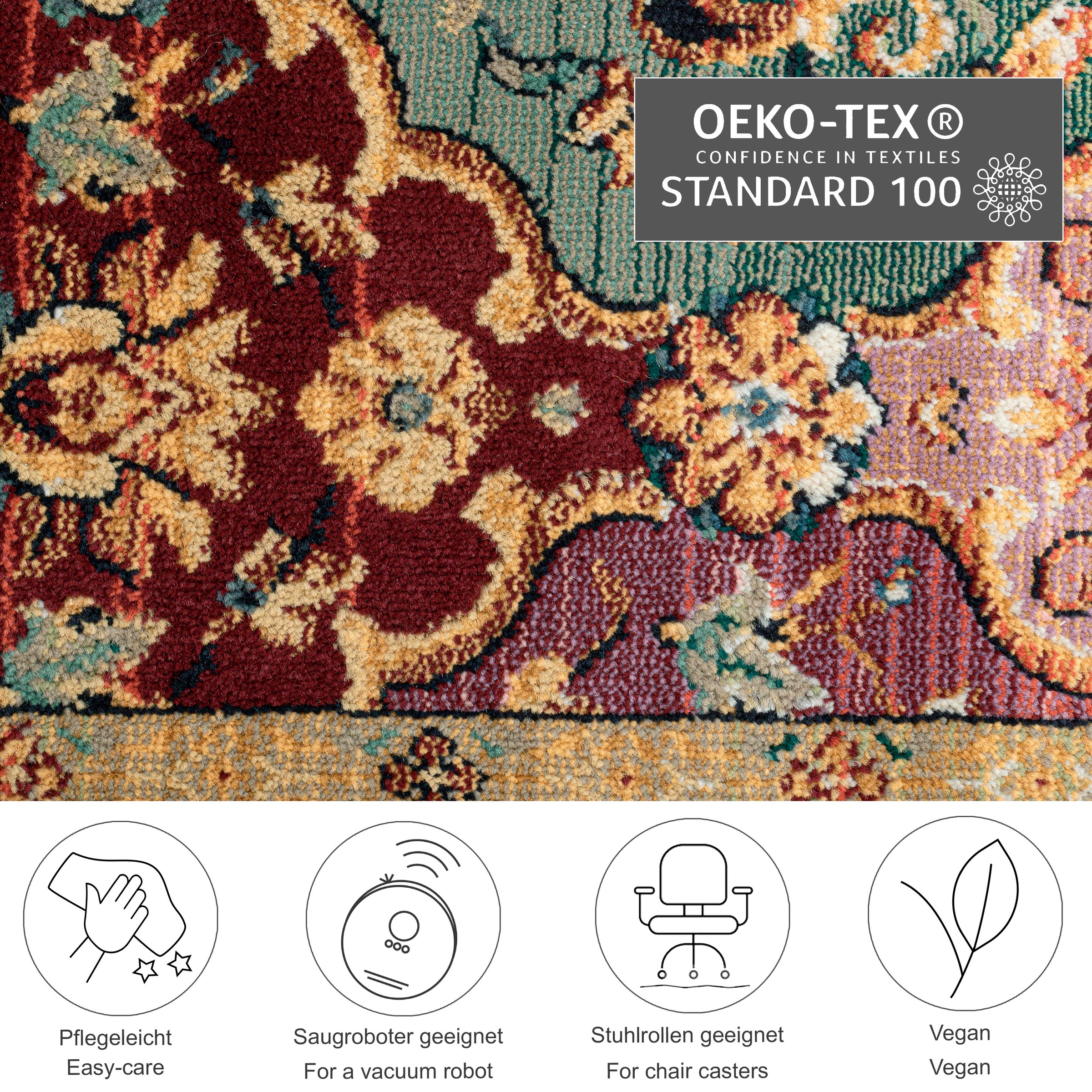 THEKO Bettumrandung »Gabiro 208«, (3 tlg.), Bettvorleger, Läufer Set für das Schlafzimmer, Orient-Optik