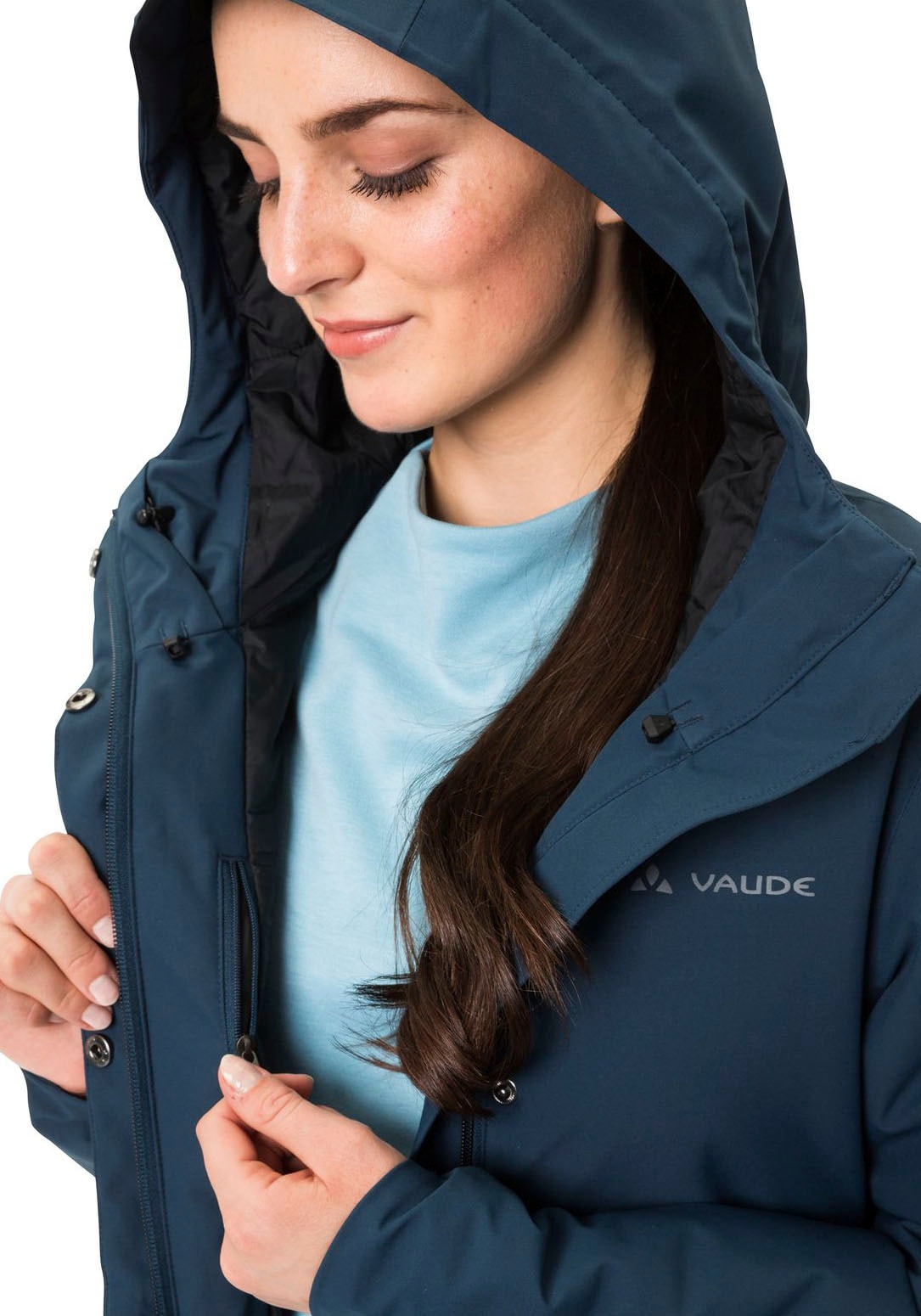 VAUDE Funktionsmantel »WOMEN'S CYCLIST PADDED PARKA II«, (1 tlg.), wattiert