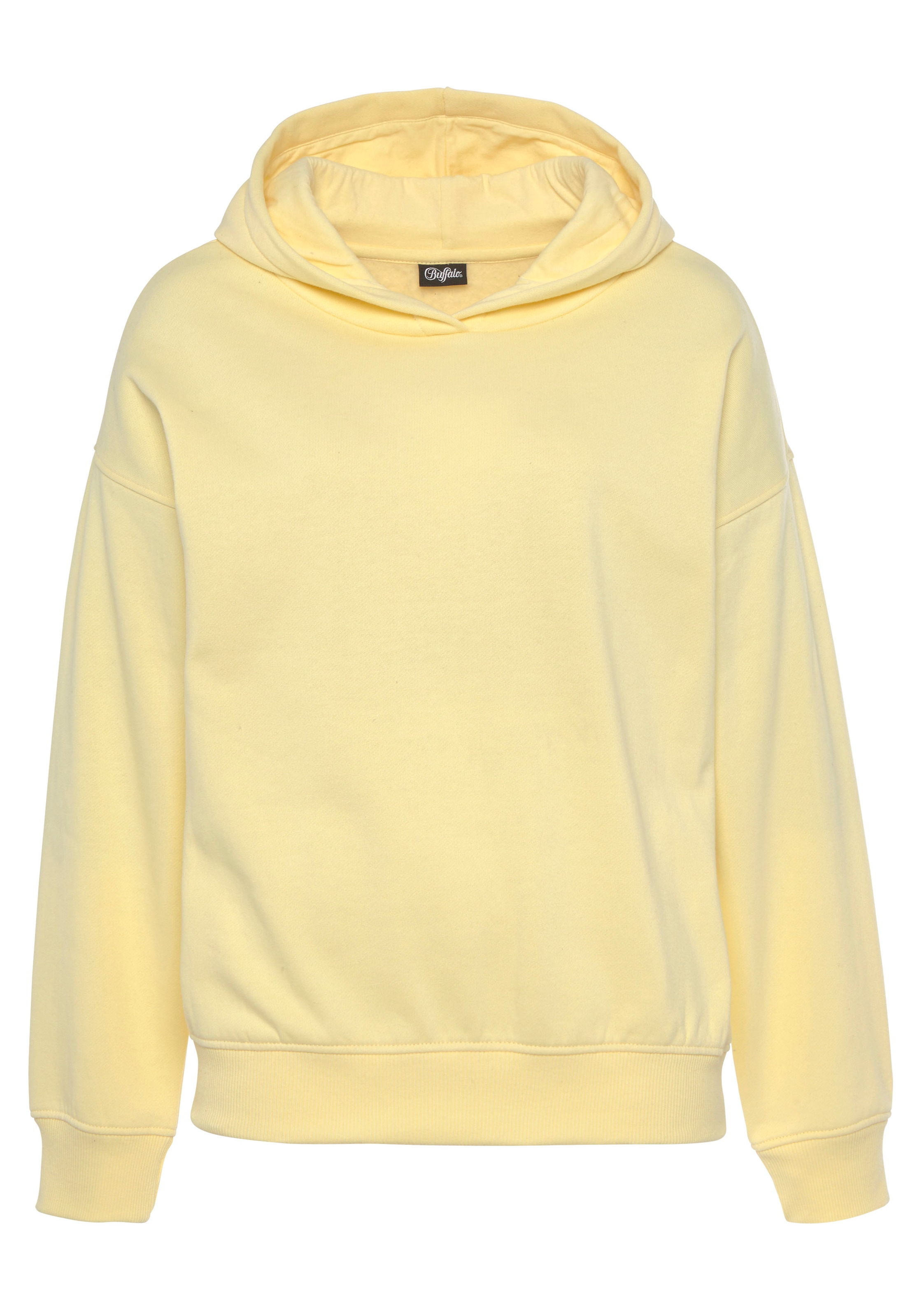 Buffalo Hoodie, Kapuzensweatshirt mit Rückenprint und Rippbündchen, Loungewear