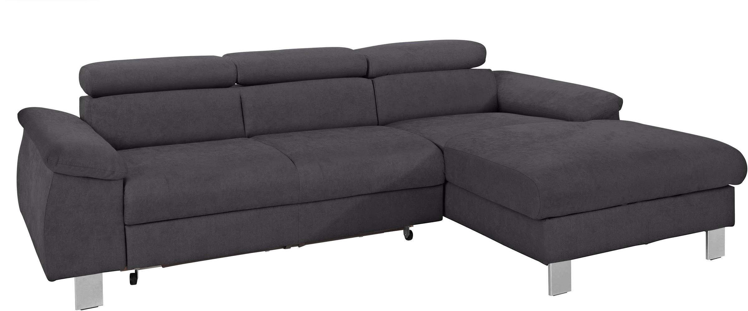 COTTA Polstergarnitur »Komaris«, (Set), bestehend aus Ecksofa und Hocker, mit Kopfteilverstellung