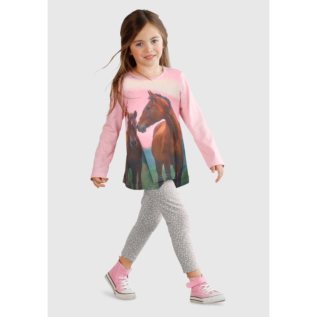 Arizona Shirt & Leggings »für kleine Mädchen«, (Set, 2 tlg.)