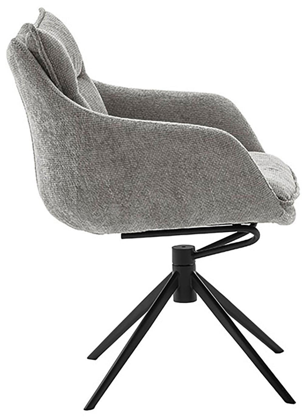 MCA furniture Esszimmerstuhl, Strukturstoff, (2er-Set), drehbar 360°, Dreh- & Schwingfunktion, Belastbarkeit 120 kg