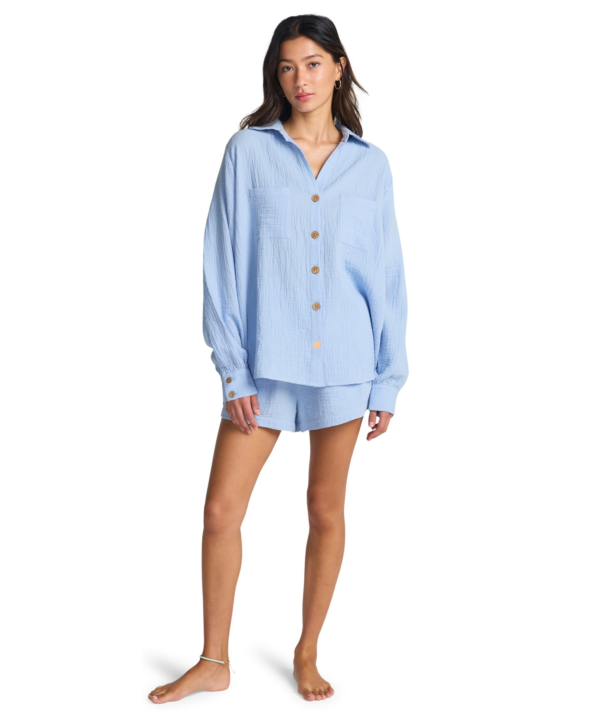 Billabong Hemdblusenkleid »SWELL BLOUSE« sportlicher Look, für Sportmode, Sommermode und Strandmode