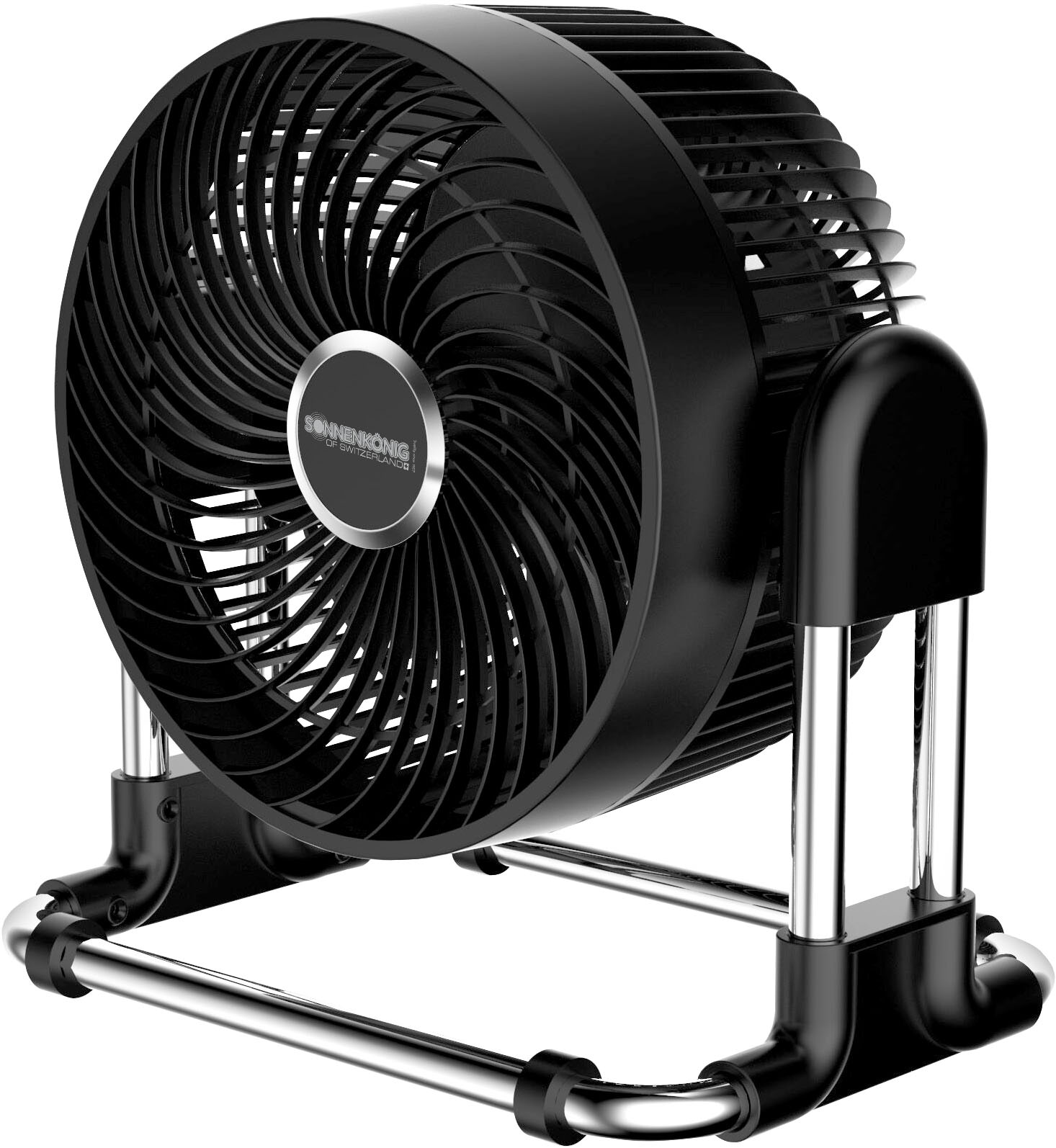 Sonnenkönig Tischventilator »Vind schwarz, Leistung 45W, laufruhig, wendbaren Luftauslass«, 3 Stufen, vertikale Oszillation, Neigung einstellbar