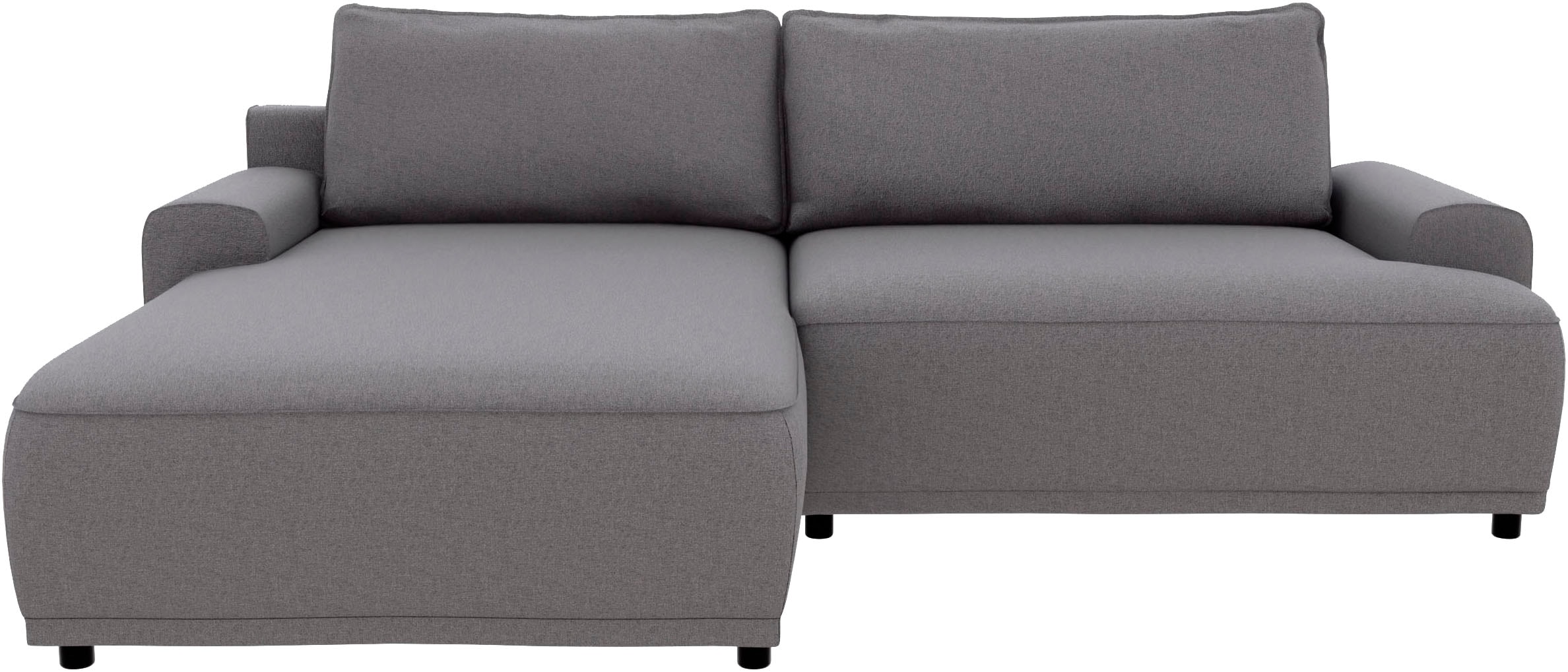 TRENDMANUFAKTUR Ecksofa »Fordon, Schlafsofa mit Bettkasten, Couch in L-Form, Breite 250 cm« in Struktur LUMOS, 3D-Effekt, anthrazit, Recamiere links