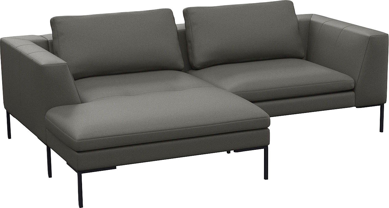 FLEXLUX Ecksofa »Loano, superbequemer Sitzkomfort durch Kaltschaum im Sitz, L-Form«, modernes Sofa, frei im Raum stellbar, lose Kissen, hoher Fuß