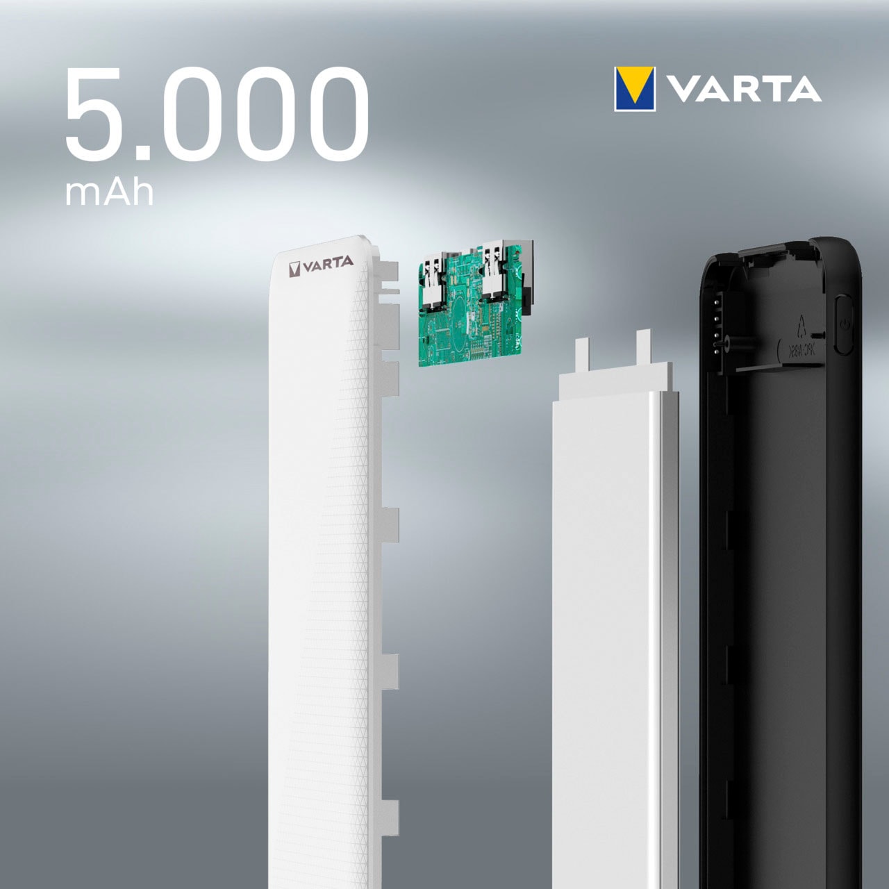 VARTA Powerbank »Power Bank Energy 5000 + Ladekabel, 5000mAh Powerbank mit USB Type C«, 5000 mAh, 3,7 V