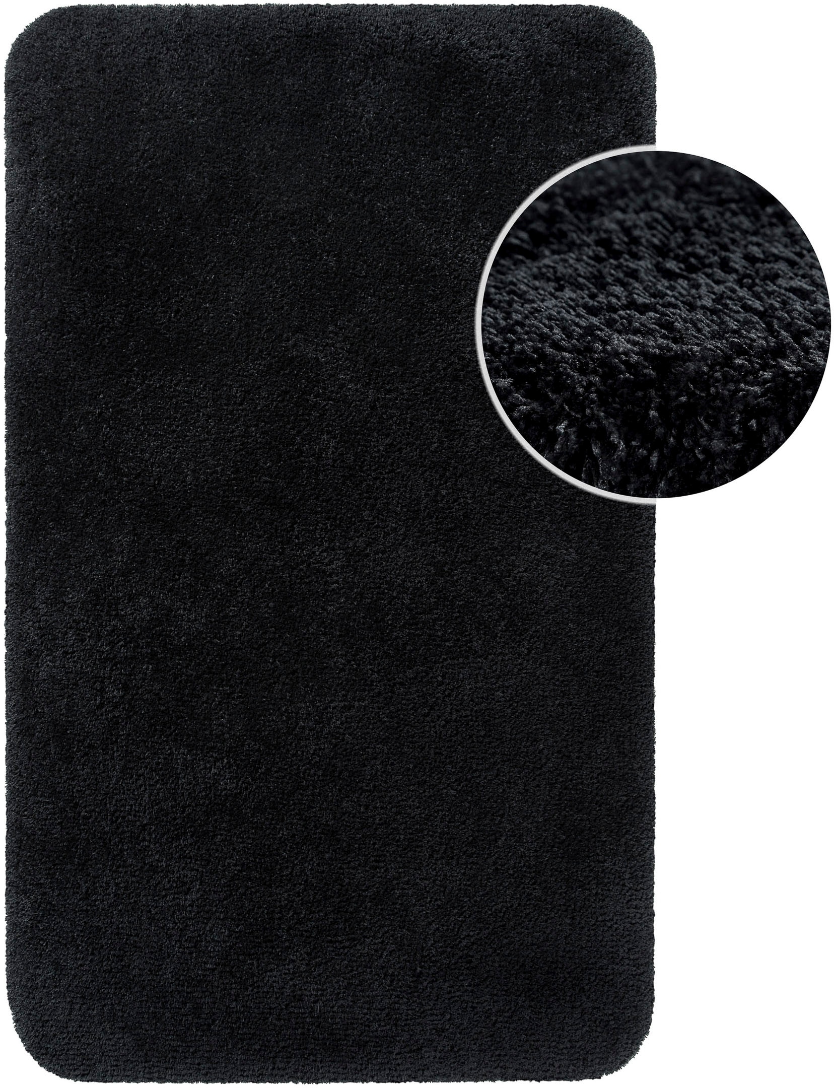 Homie Living Badematte »Porto Azzurro« Höhe 30 mm rutschhemmend beschichtet fußbodenheizungsgeeignet | schnell trocknend Badteppich, uni, rechteckig & rund, waschbar, Badezimmerteppich